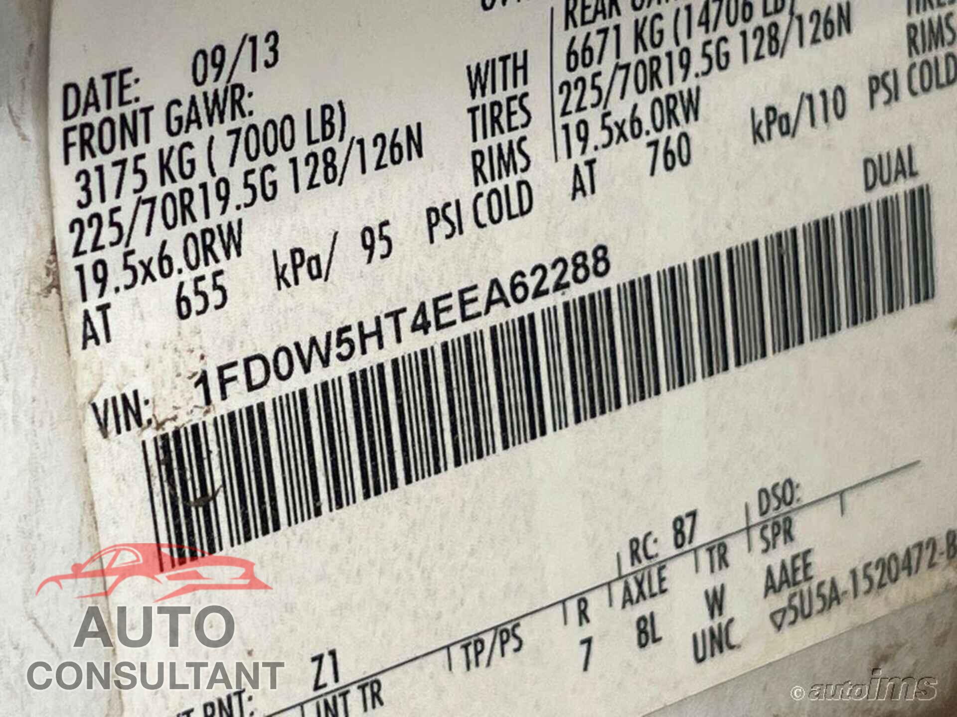 FORD F550 2014 - 1FD0W5HT4EEA62288
