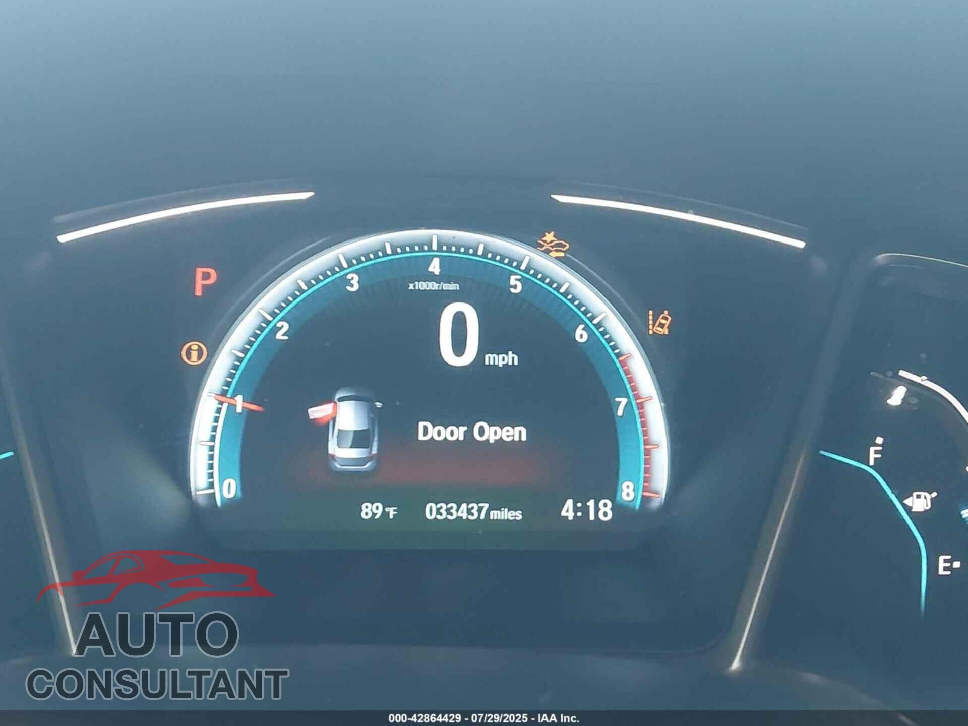 HONDA CIVIC 2017 - 19XFC1F43HE204344