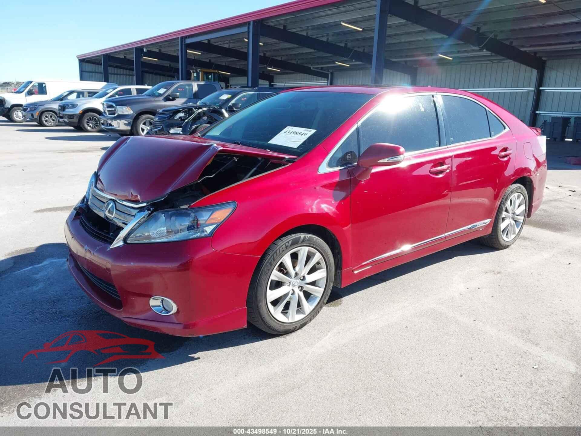 LEXUS HS 250H 2010 - JTHBB1BA9A2005121