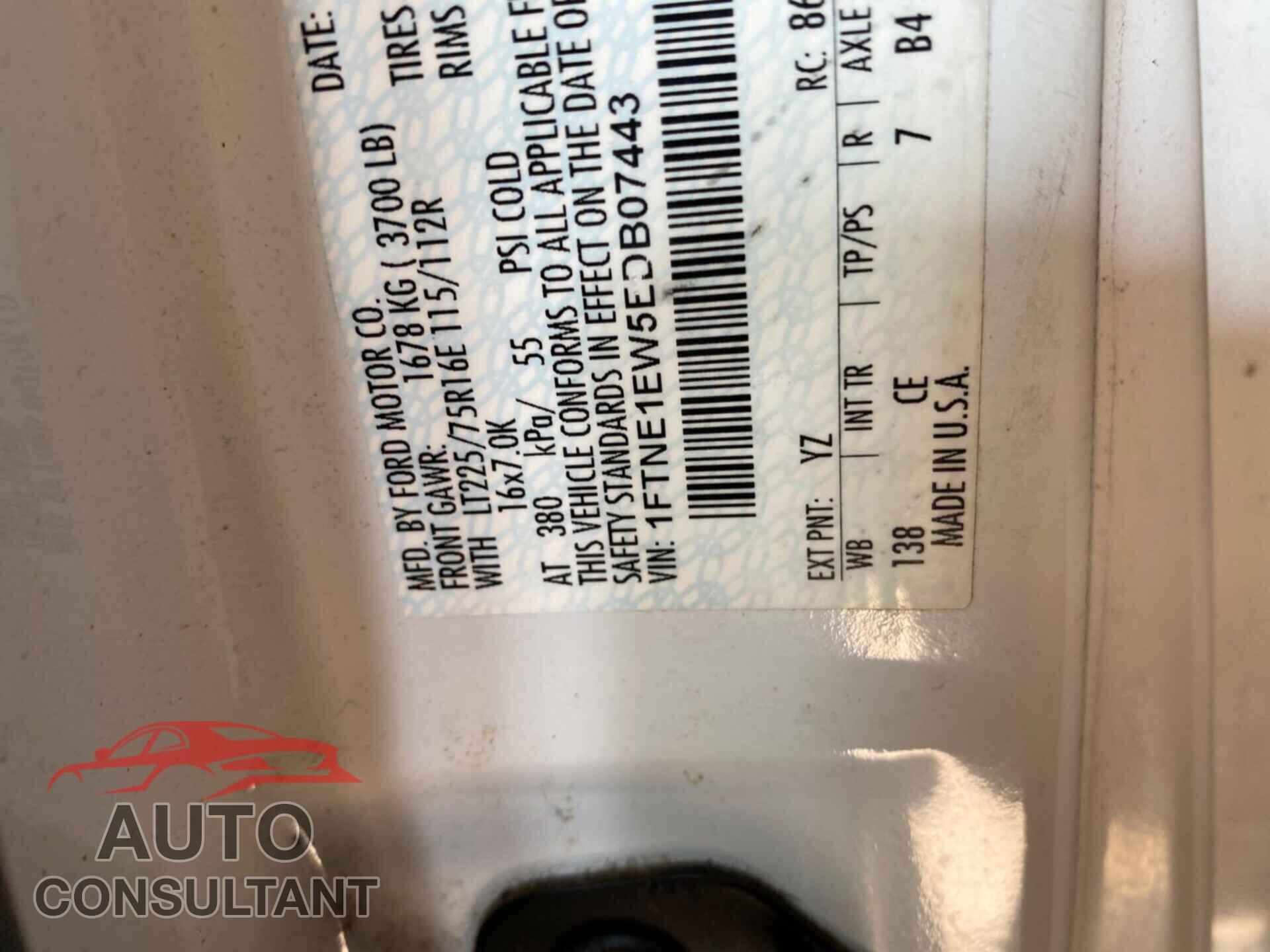 FORD E-150 2014 - 1FTNE1EW5EDB07443