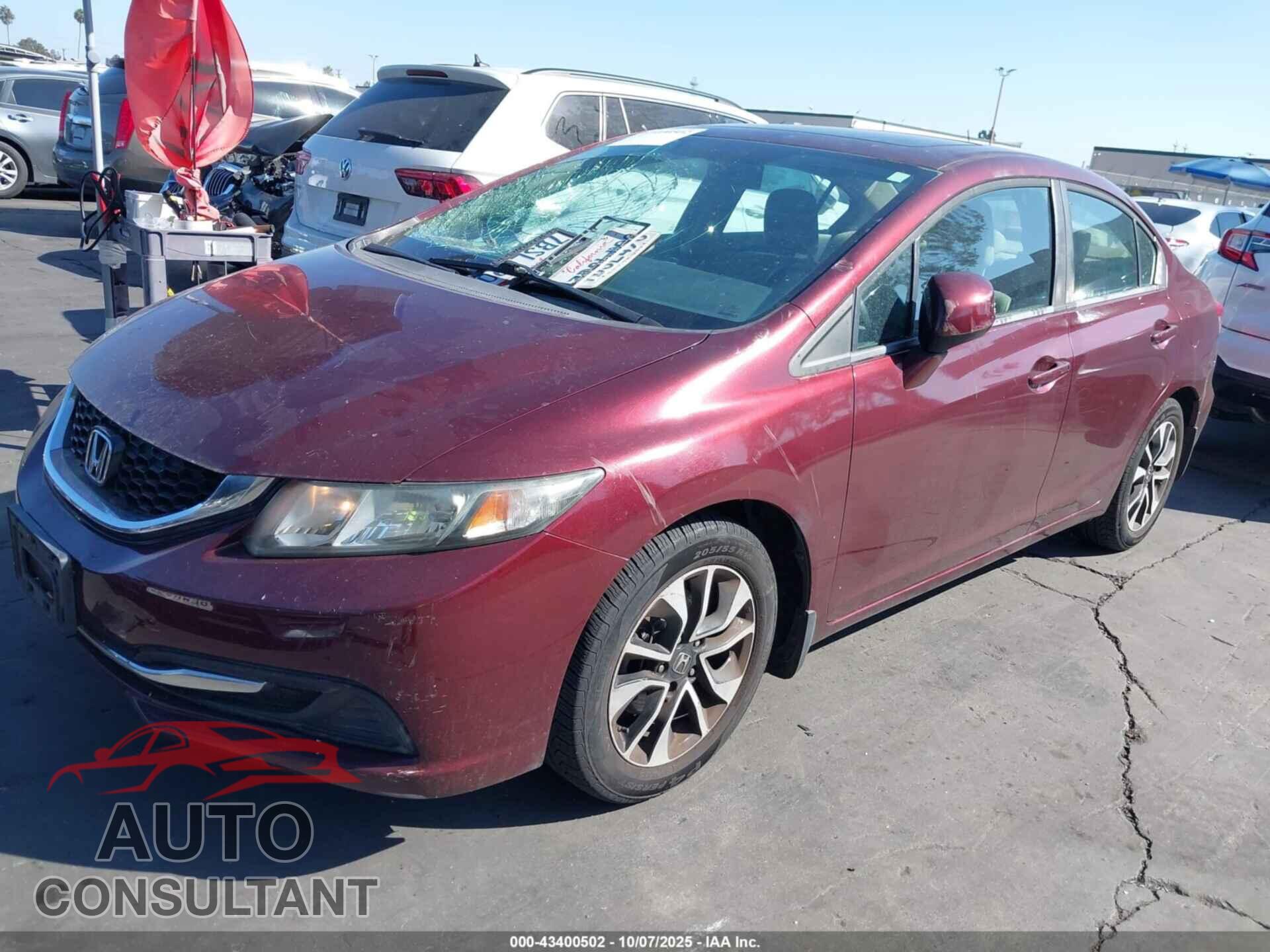 HONDA CIVIC 2013 - 19XFB2F89DE252078
