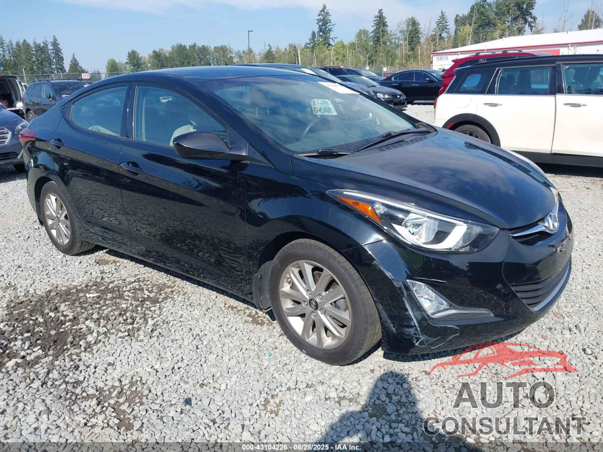 HYUNDAI ELANTRA 2014 - KMHDH4AEXEU165173