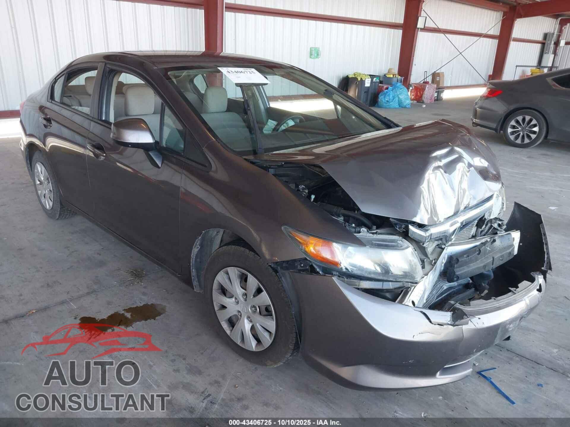 HONDA CIVIC 2012 - 19XFB2F57CE053700