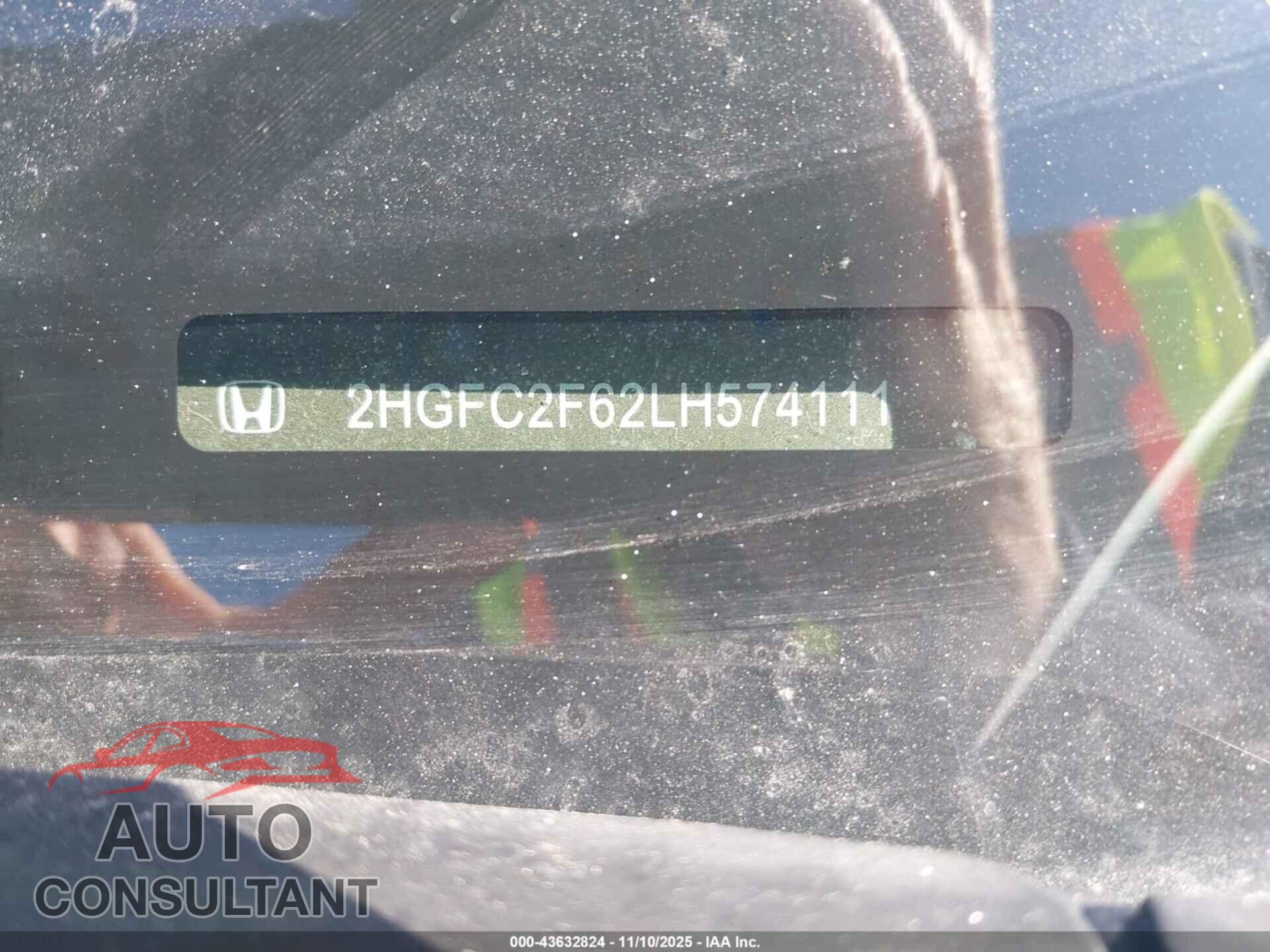 HONDA CIVIC 2020 - 2HGFC2F62LH574111