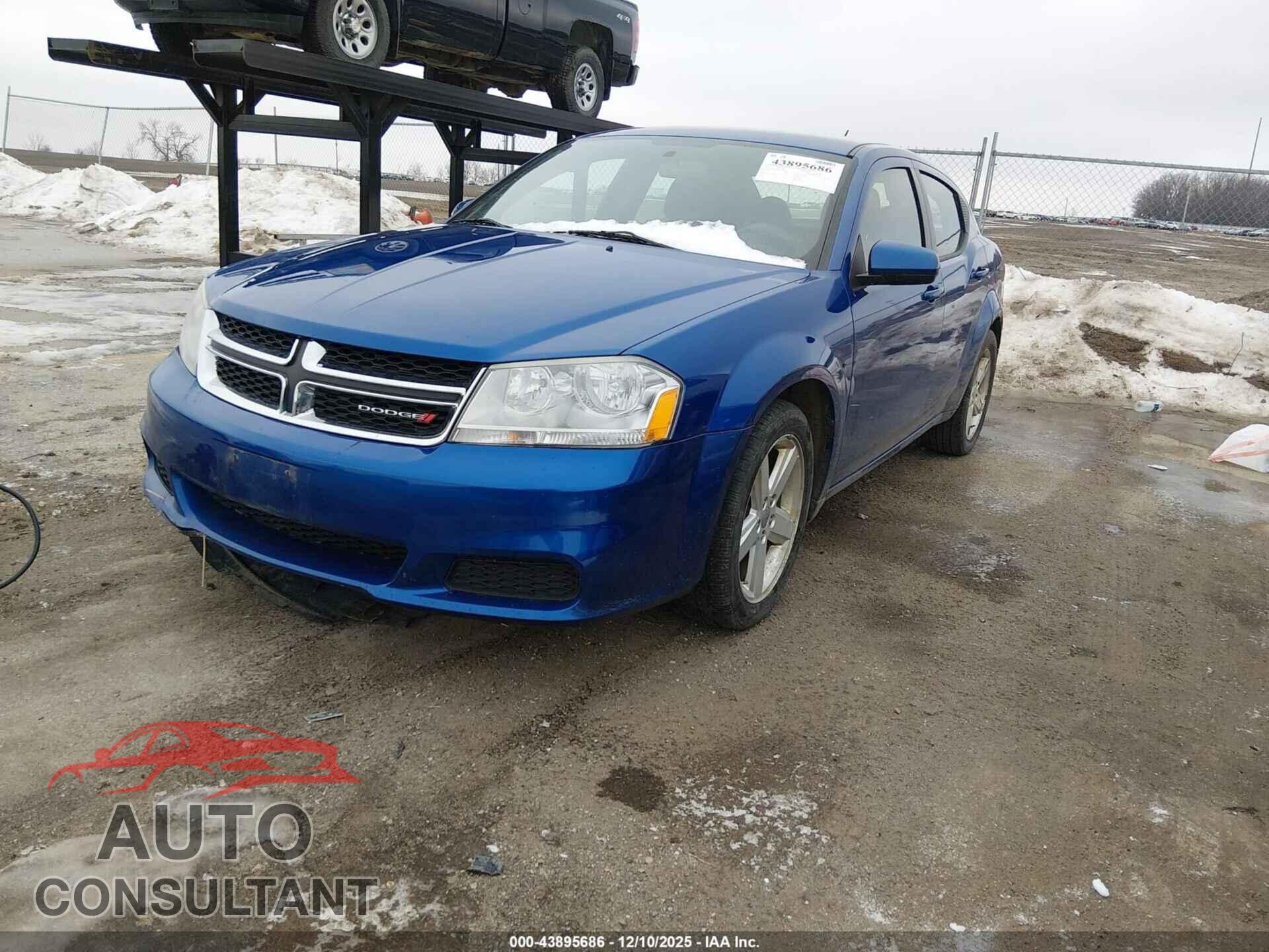DODGE AVENGER 2012 - 1C3CDZCB3CN227696