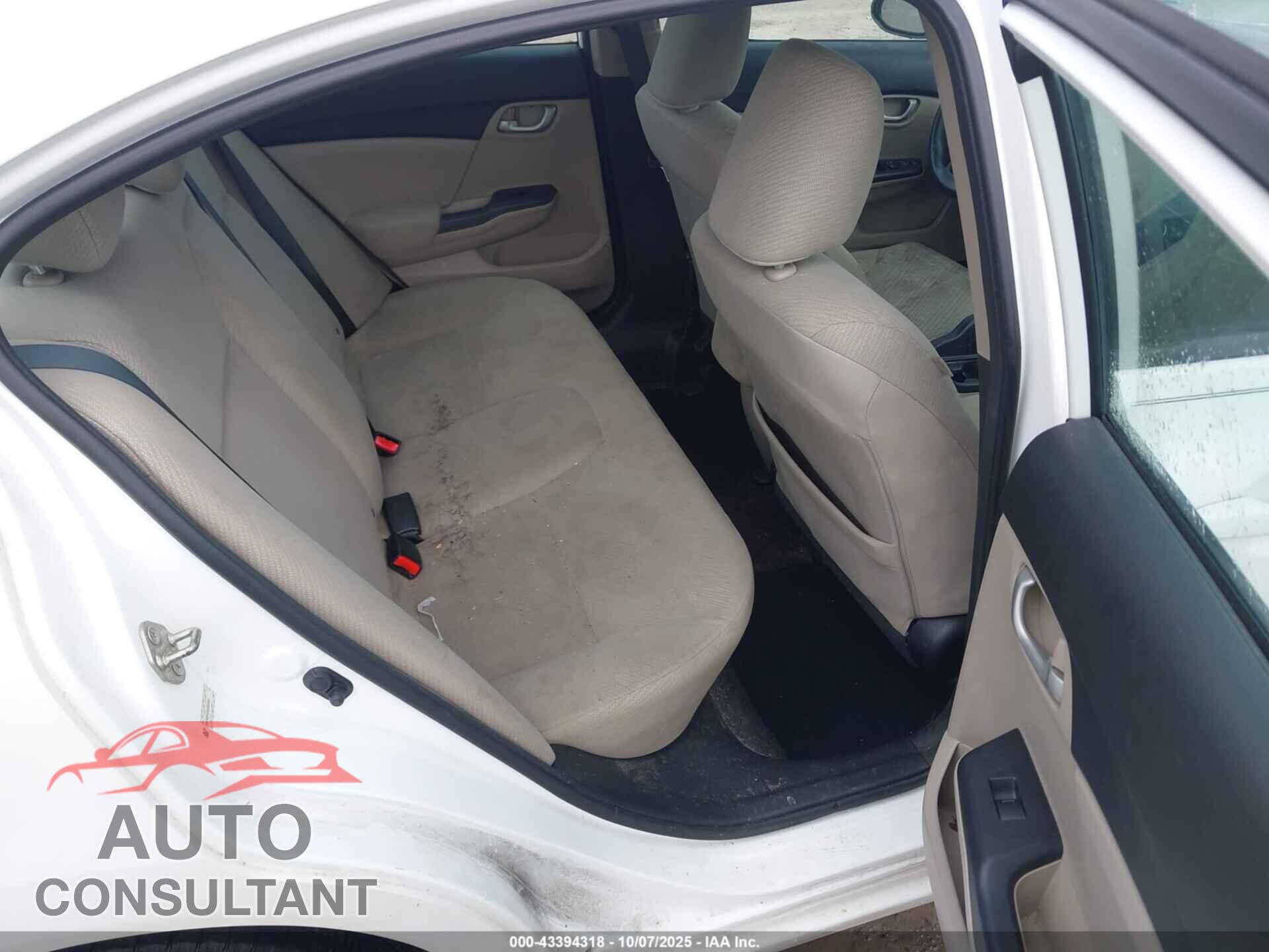 HONDA CIVIC 2013 - 19XFB2F52DE052469