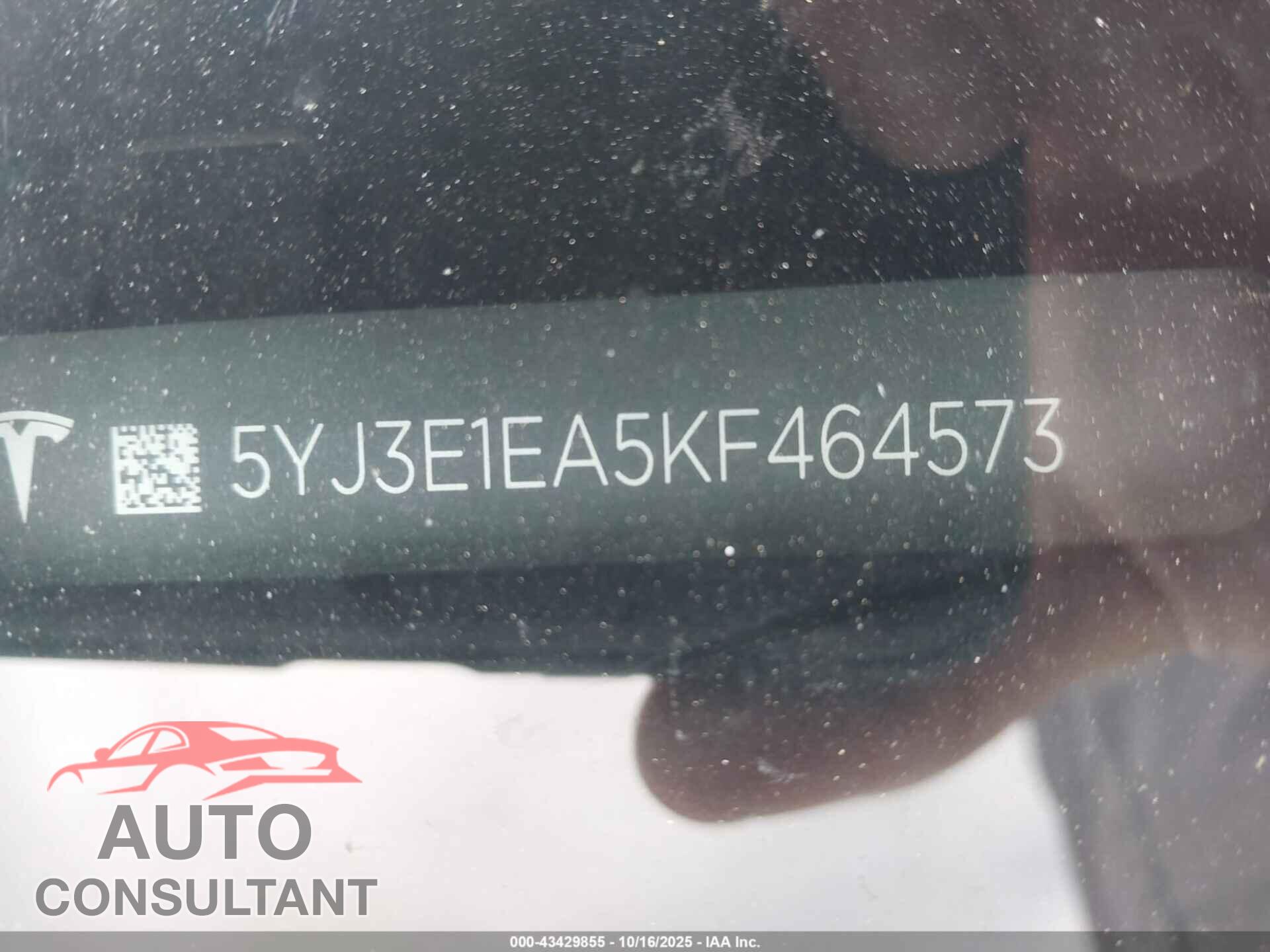 TESLA MODEL 3 2019 - 5YJ3E1EA5KF464573