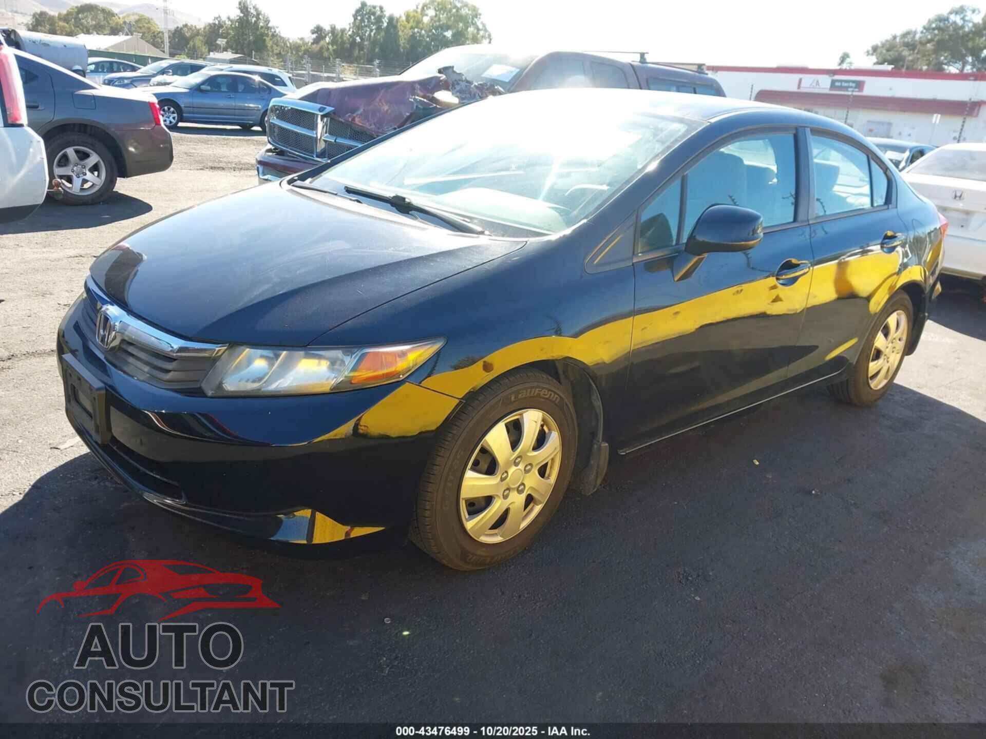 HONDA CIVIC 2012 - 19XFB2F51CE366497