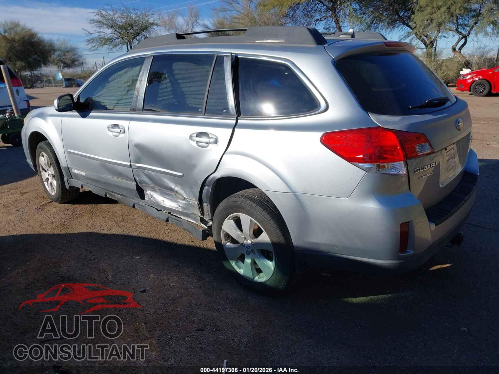 SUBARU OUTBACK 2012 - 4S4BRBLC0C3262129