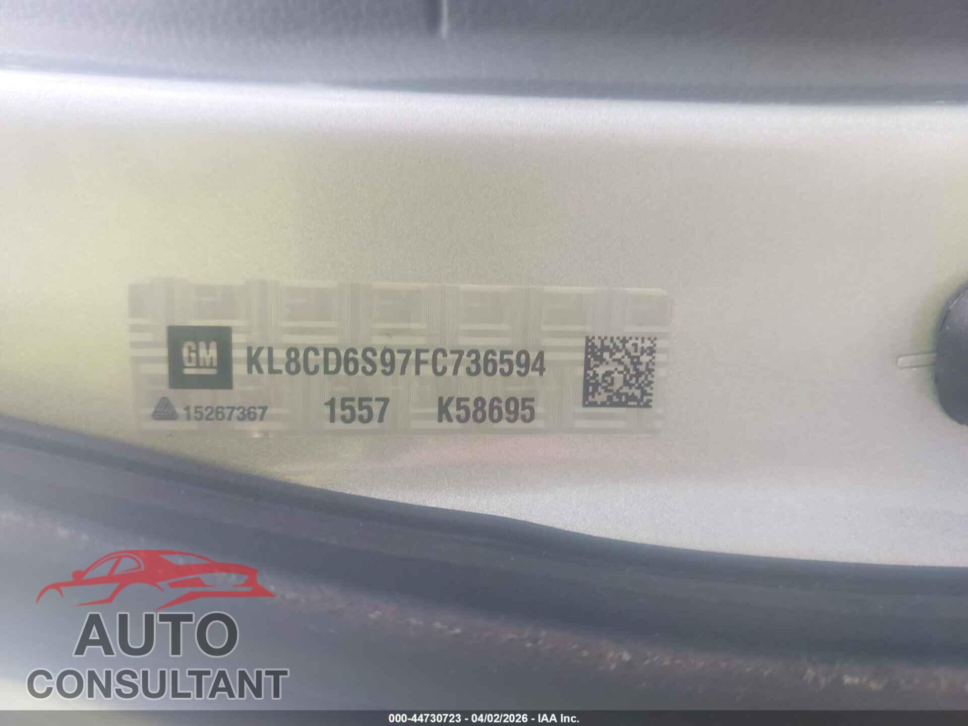 CHEVROLET SPARK 2015 - KL8CD6S97FC736594