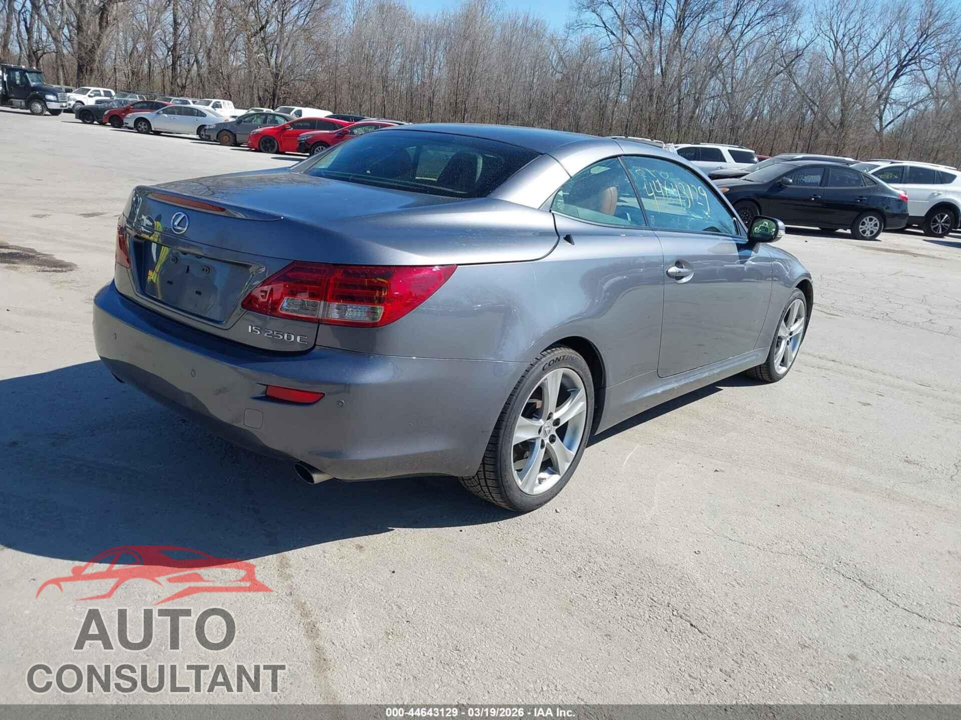 LEXUS IS 250C 2012 - JTHFF2C28C2526644