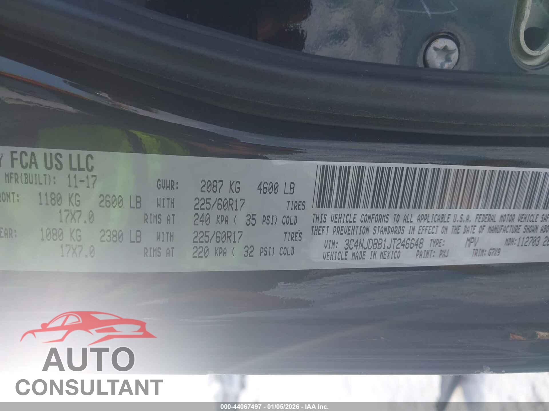 JEEP COMPASS 2018 - 3C4NJDBB1JT246648