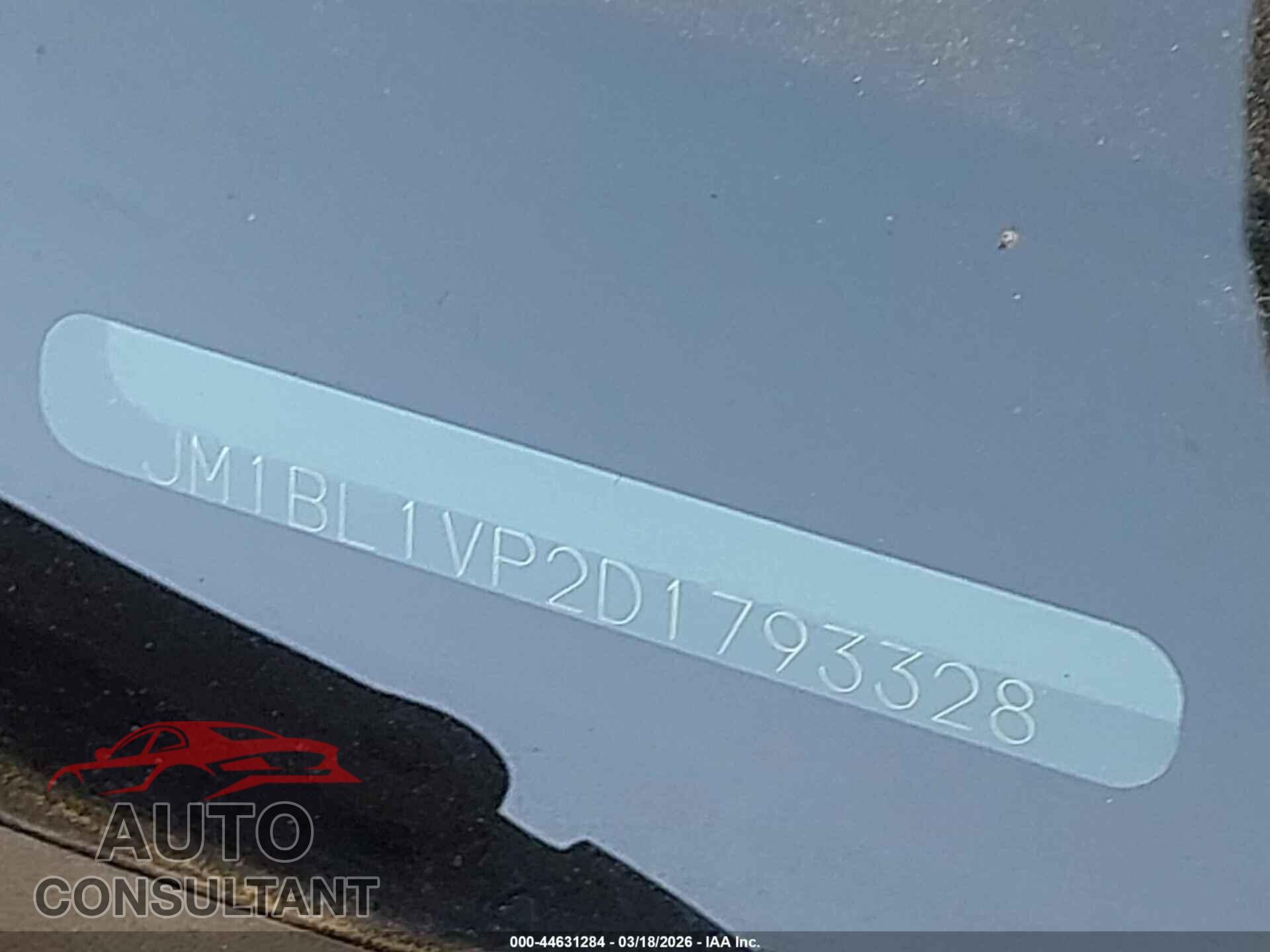 MAZDA MAZDA3 2013 - JM1BL1VP2D1793328