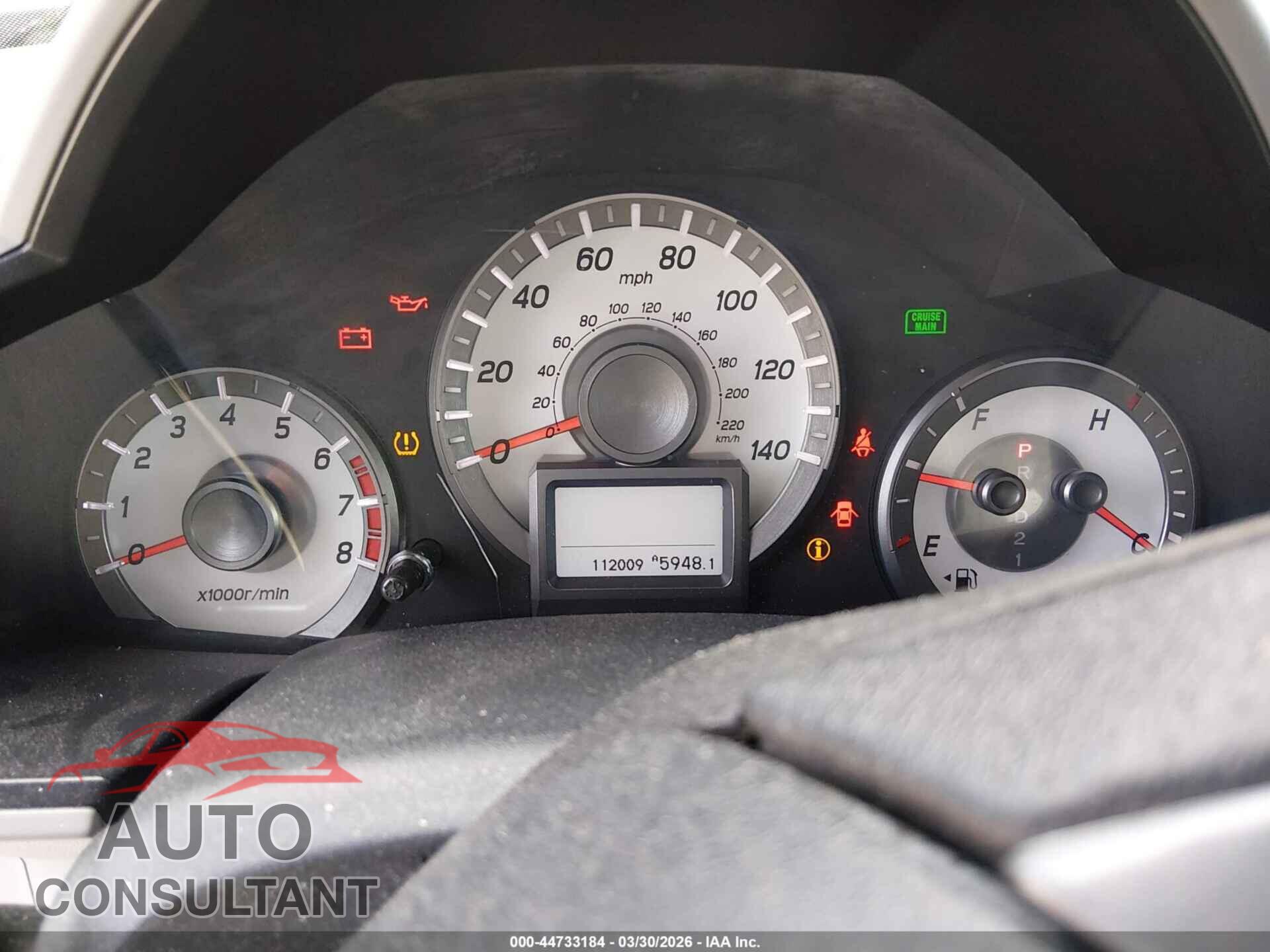 HONDA PILOT 2012 - 5FNYF4H99CB048730