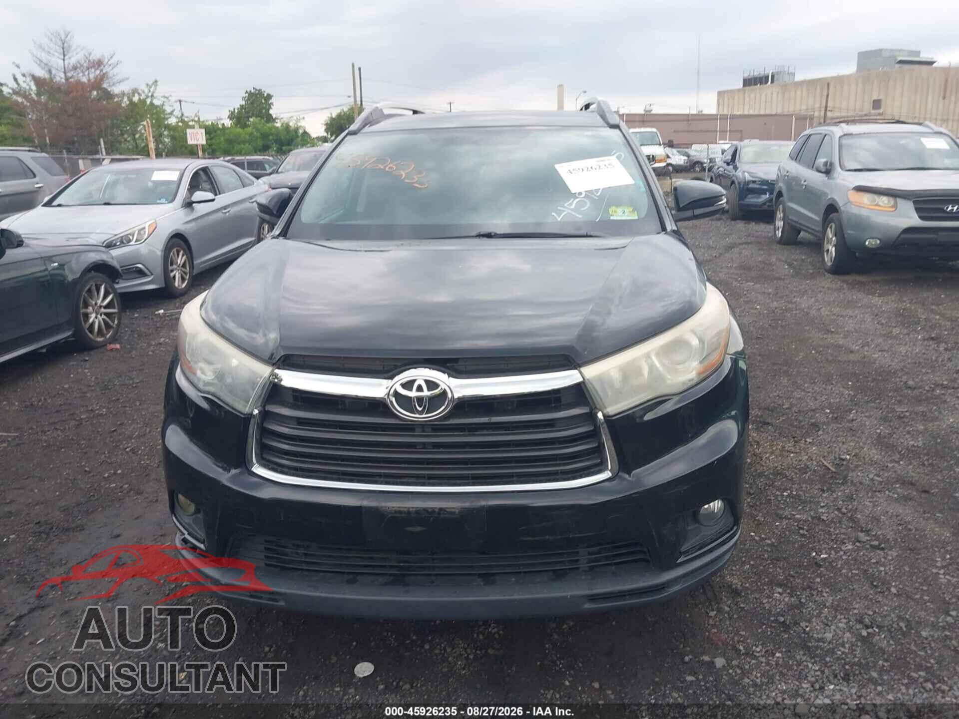 TOYOTA HIGHLANDER 2015 - 5TDBKRFH1FS163363