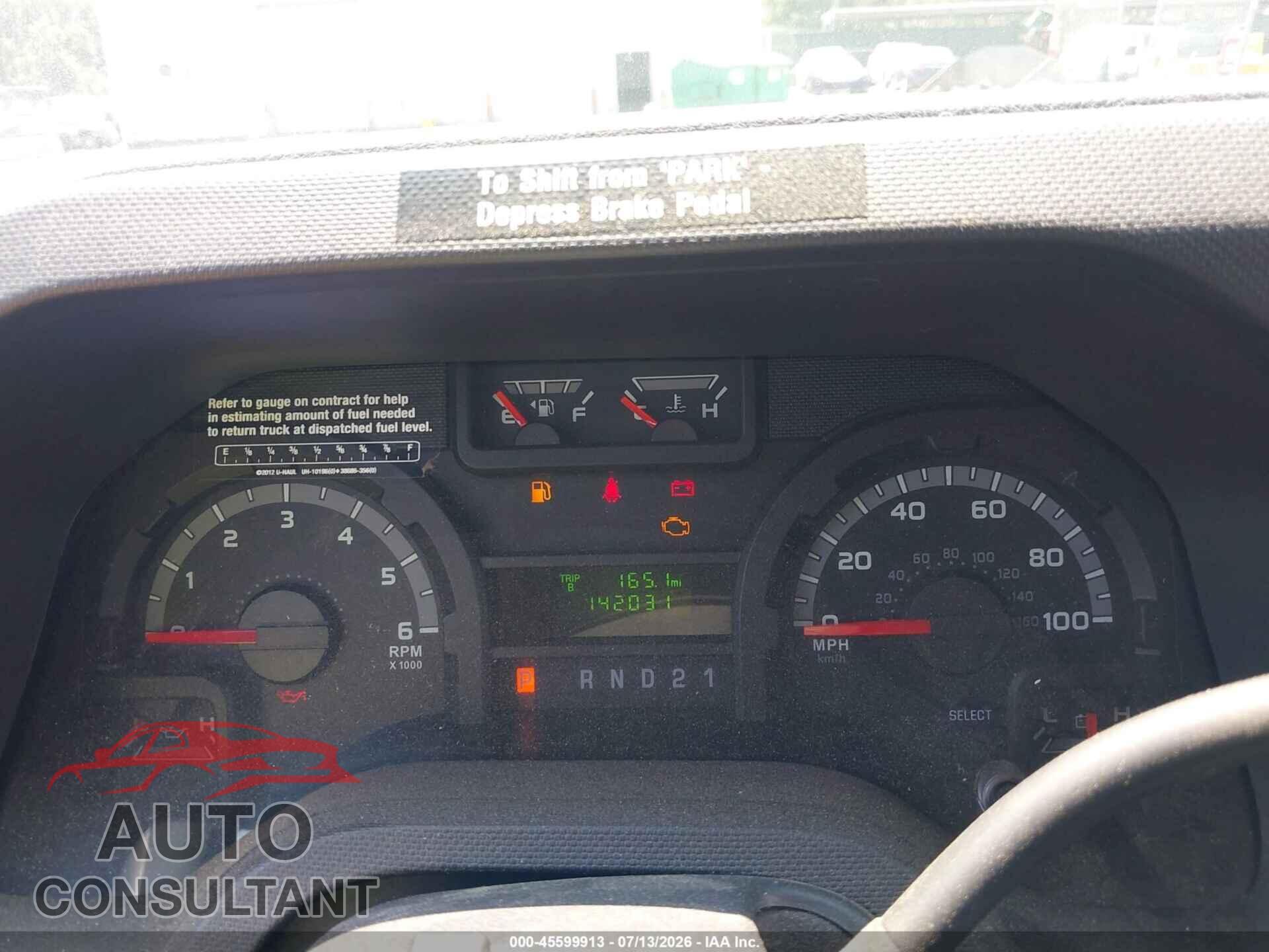 FORD E-250 2012 - 1FTNE2EW8CDA66955