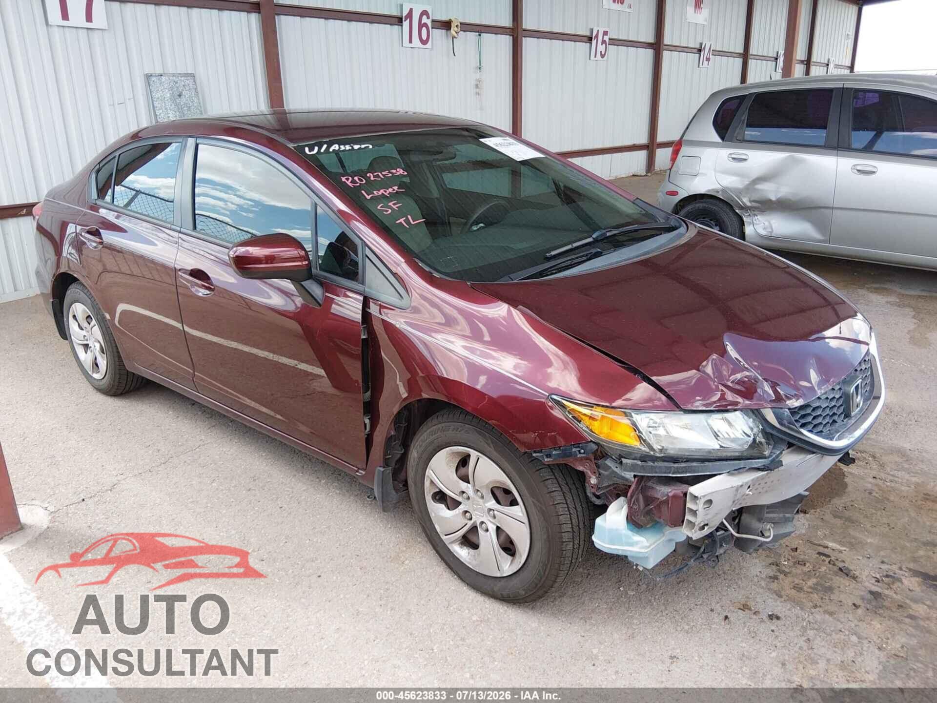 HONDA CIVIC 2014 - 19XFB2F51EE056482