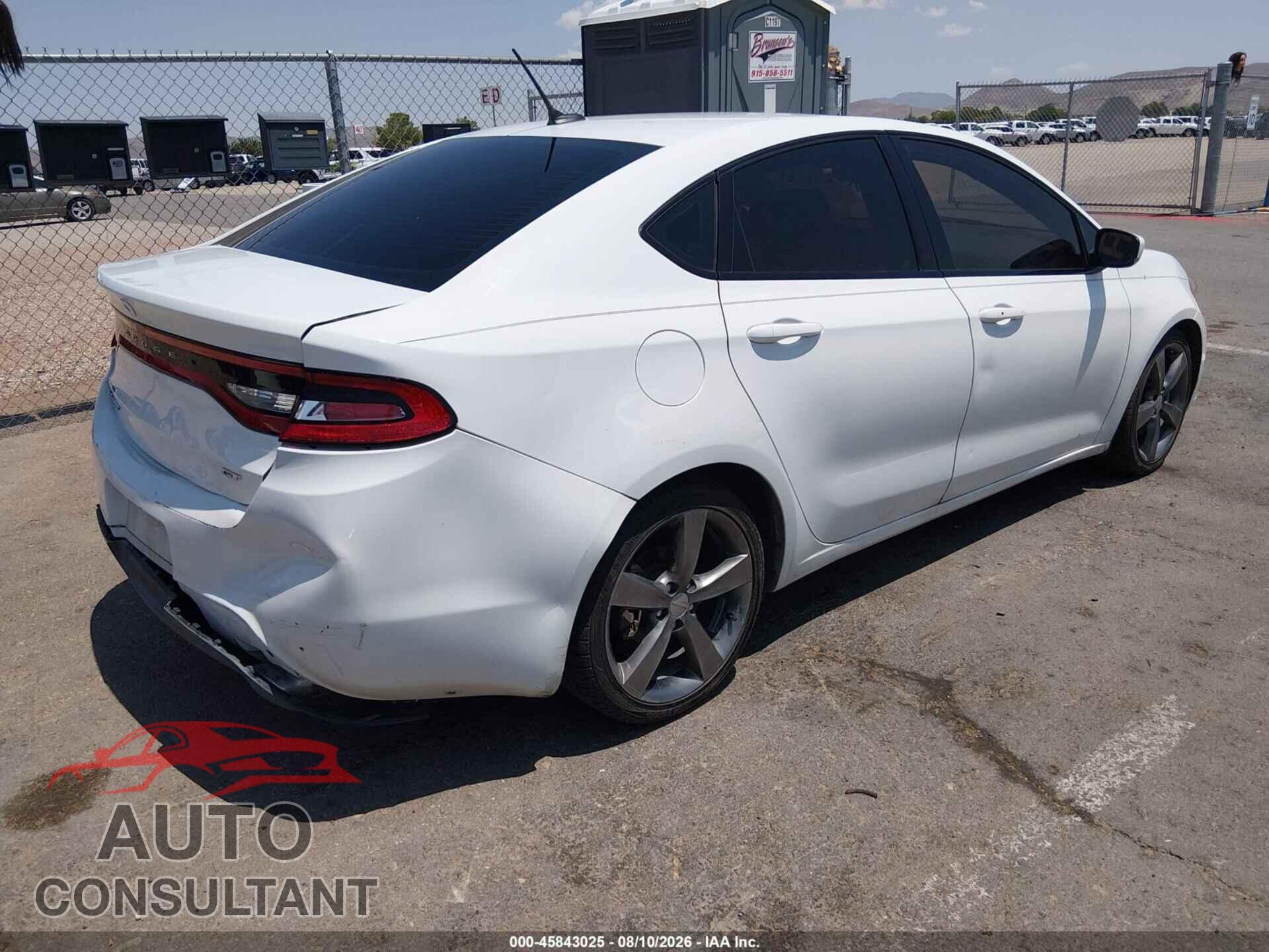 DODGE DART 2015 - 1C3CDFEB7FD102240