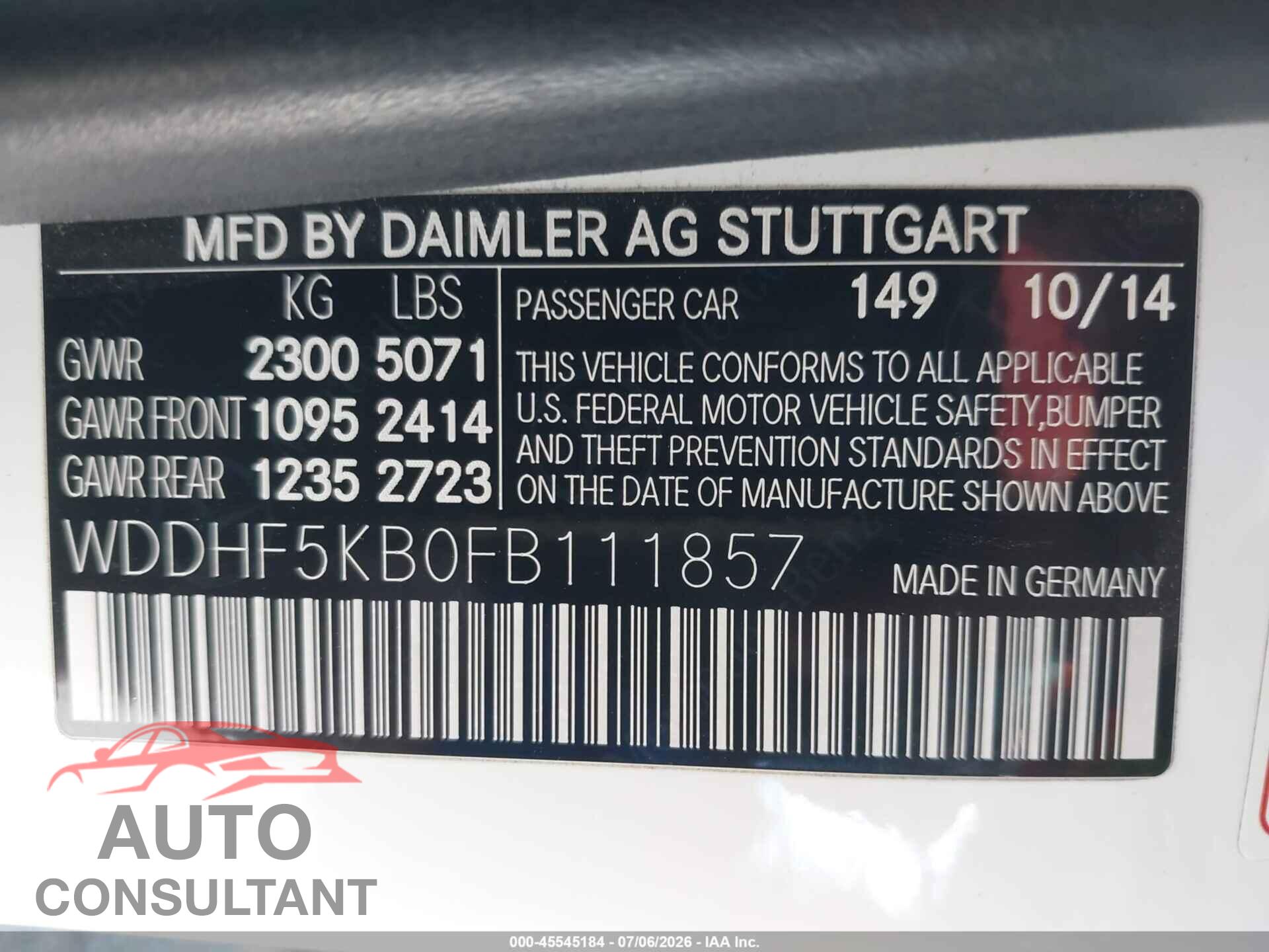 MERCEDES-BENZ E 350 2015 - WDDHF5KB0FB111857