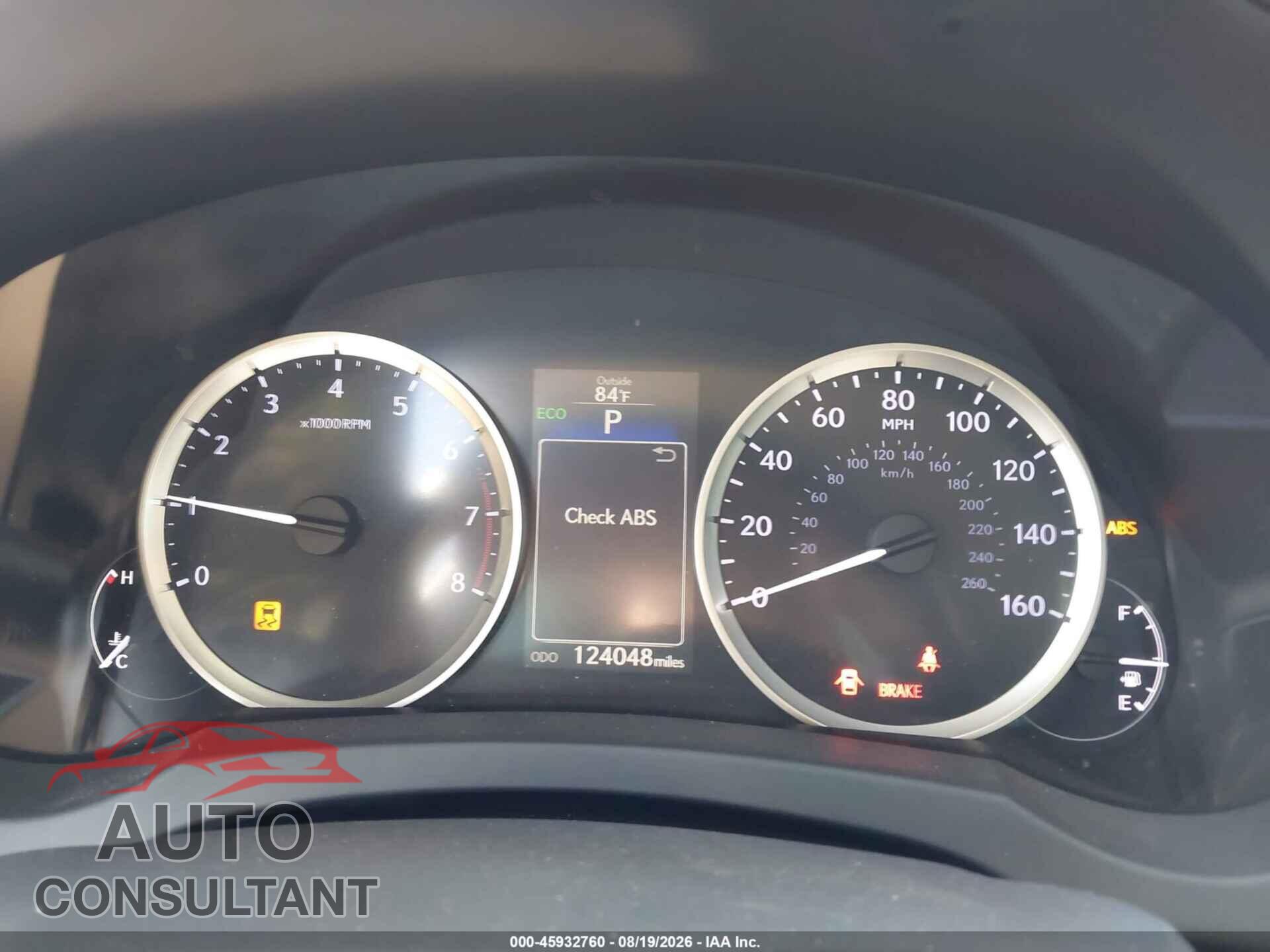 LEXUS IS 250 2014 - JTHBF1D23E5030076