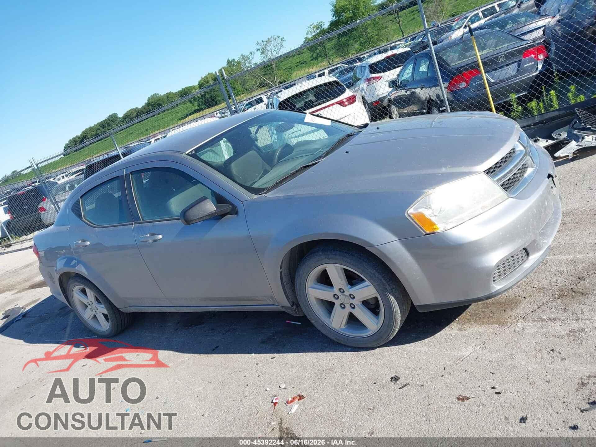 DODGE AVENGER 2013 - 1C3CDZAB3DN644921