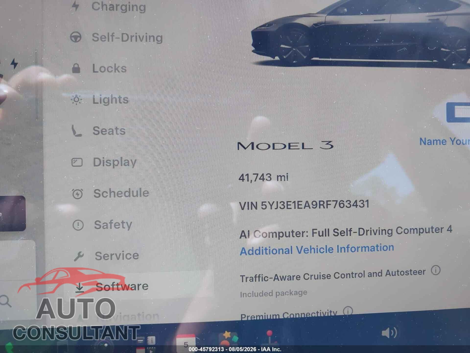 TESLA MODEL 3 2024 - 5YJ3E1EA9RF763431