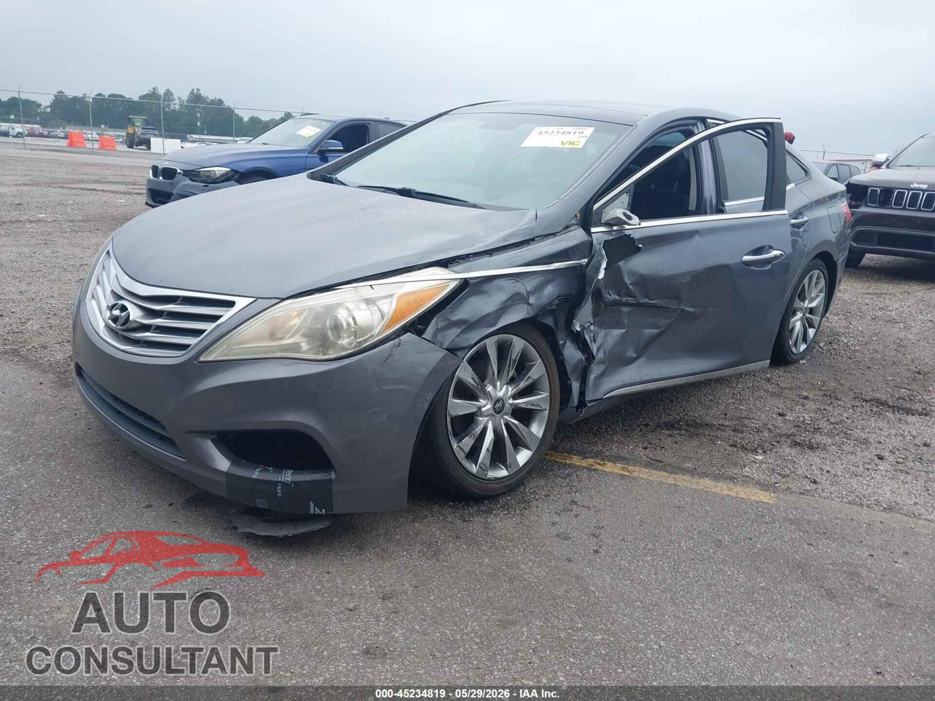 HYUNDAI AZERA 2012 - KMHFH4JGXCA125958