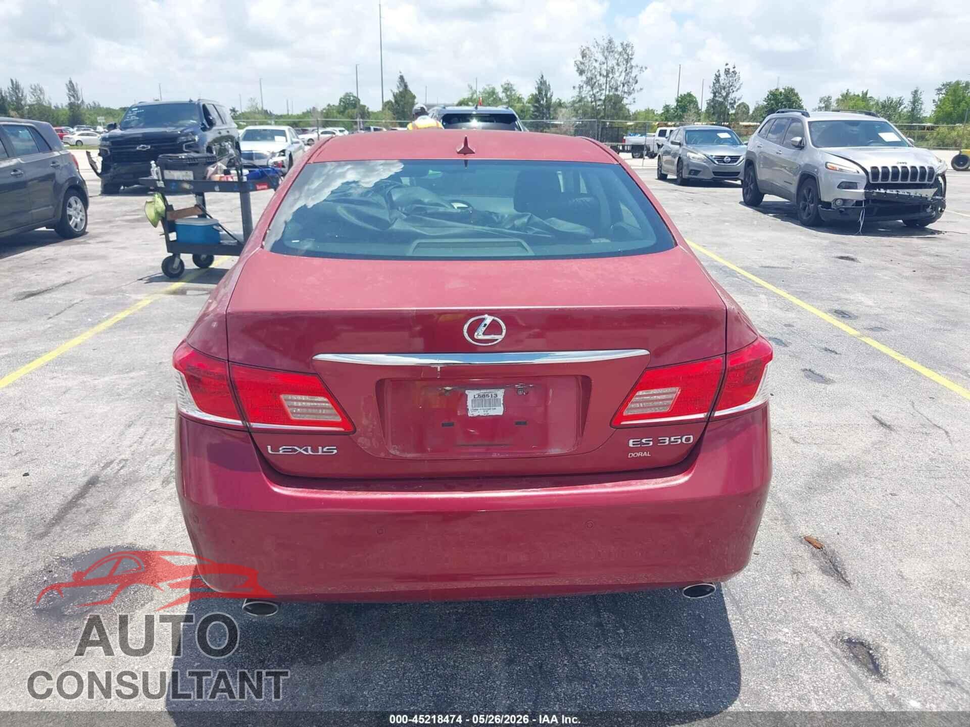 LEXUS ES 350 2010 - JTHBK1EG6A2381565