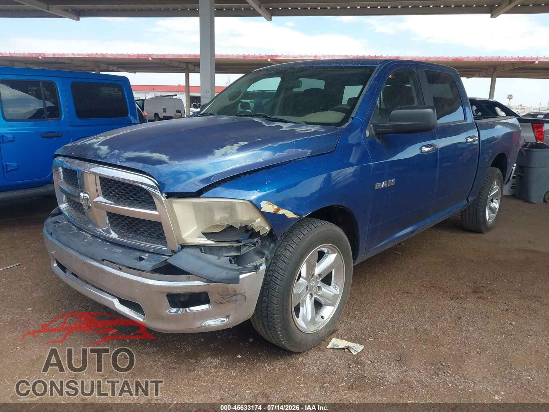 DODGE RAM 1500 2010 - 1D7RB1CP8AS196233