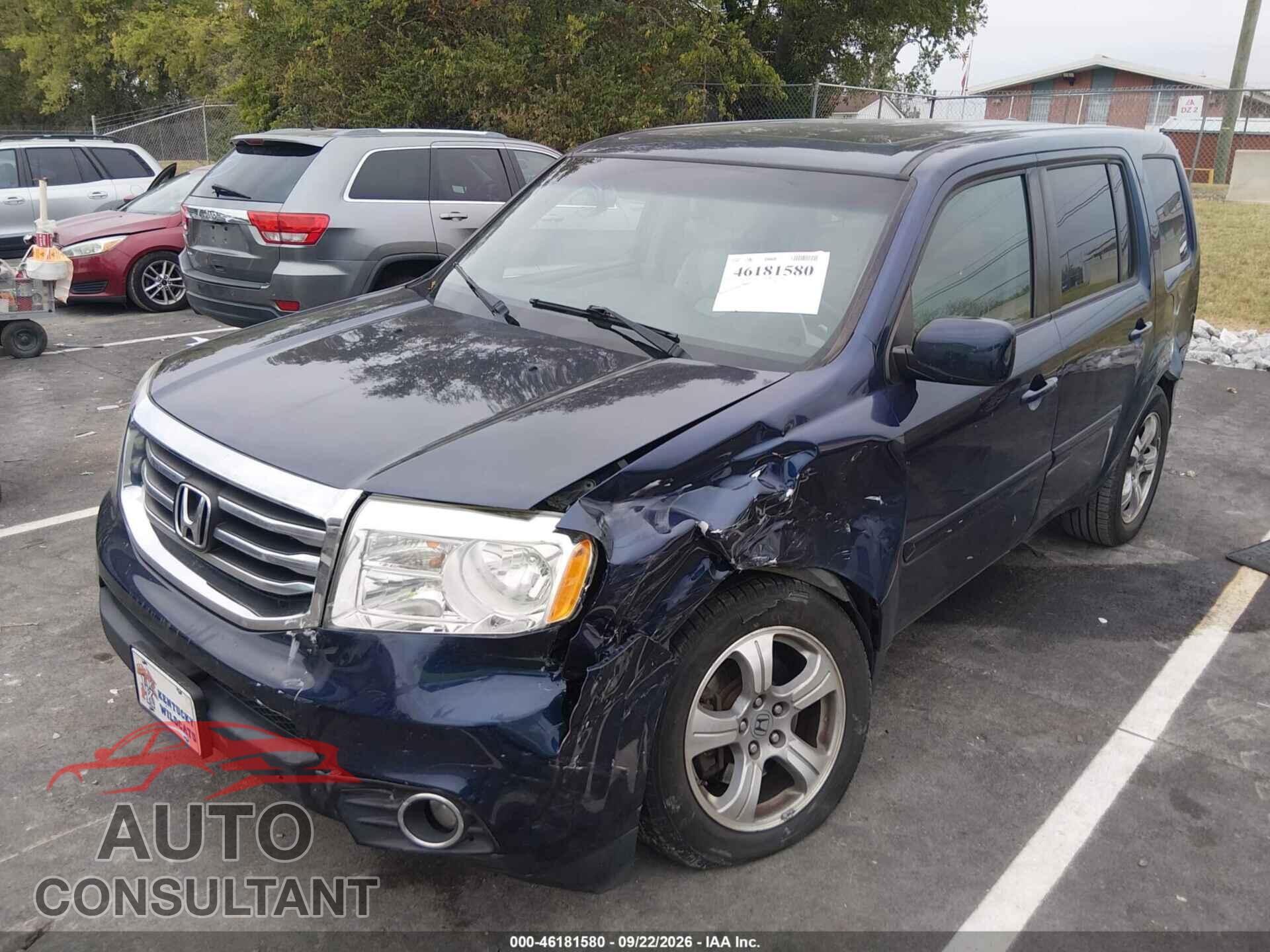 HONDA PILOT 2013 - 5FNYF4H65DB012122