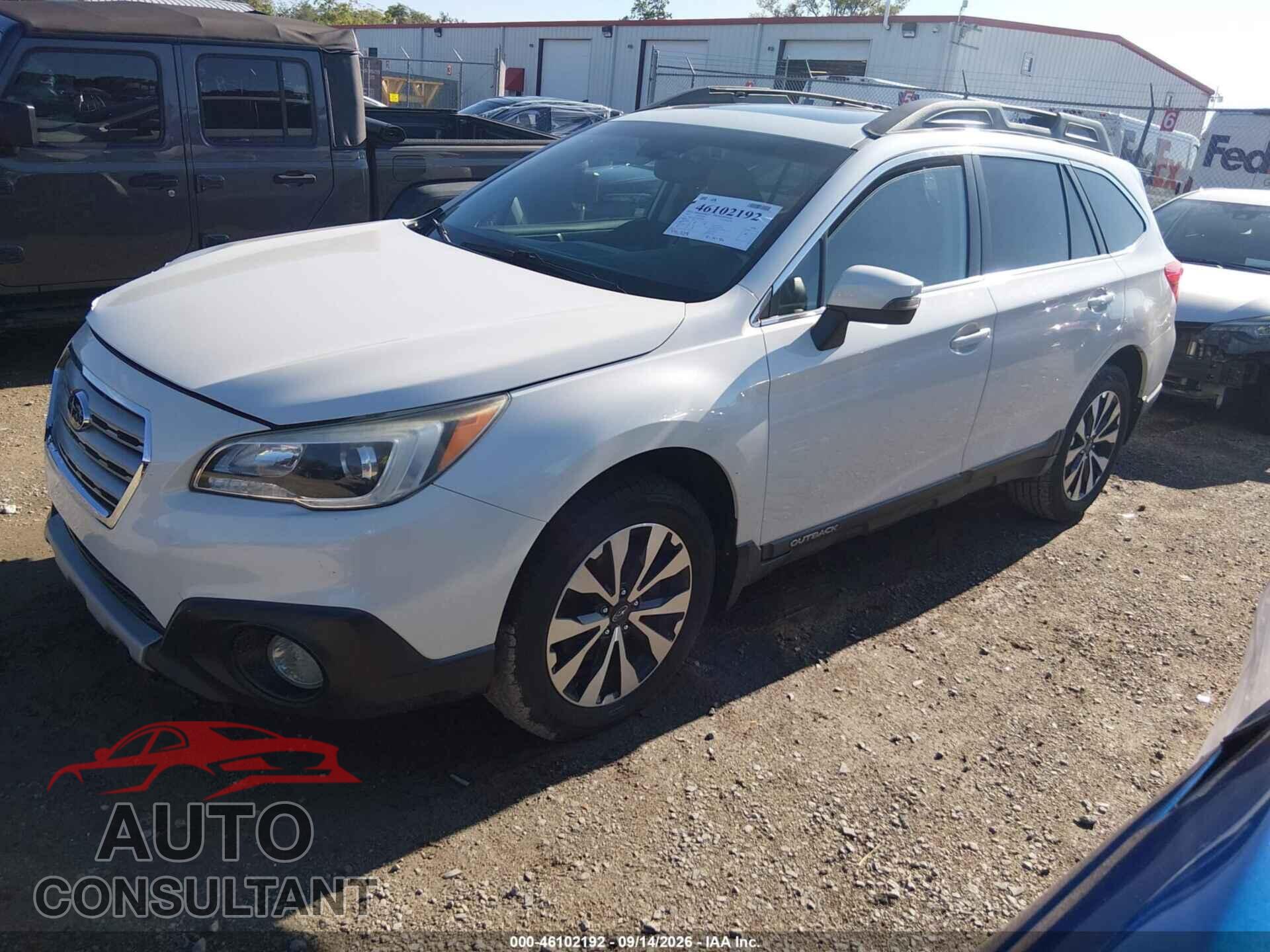 SUBARU OUTBACK 2015 - 4S4BSBNC4F3302184