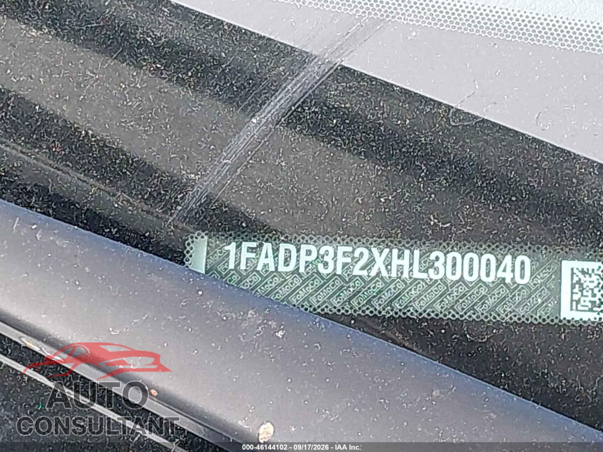 FORD FOCUS 2017 - 1FADP3F2XHL300040