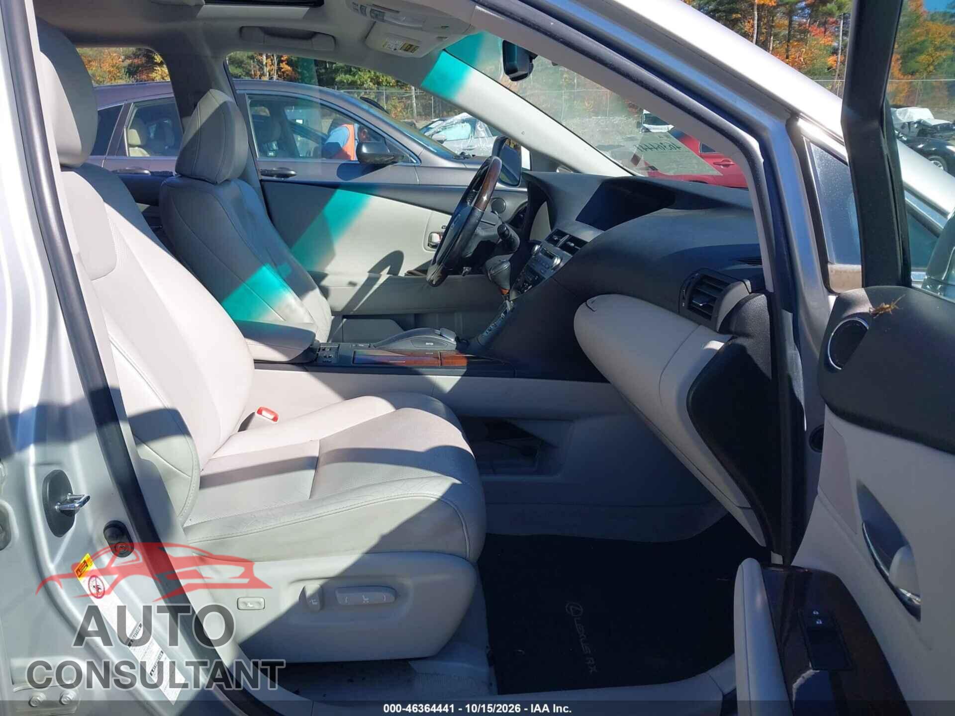 LEXUS RX 350 2012 - 2T2BK1BA2CC123741