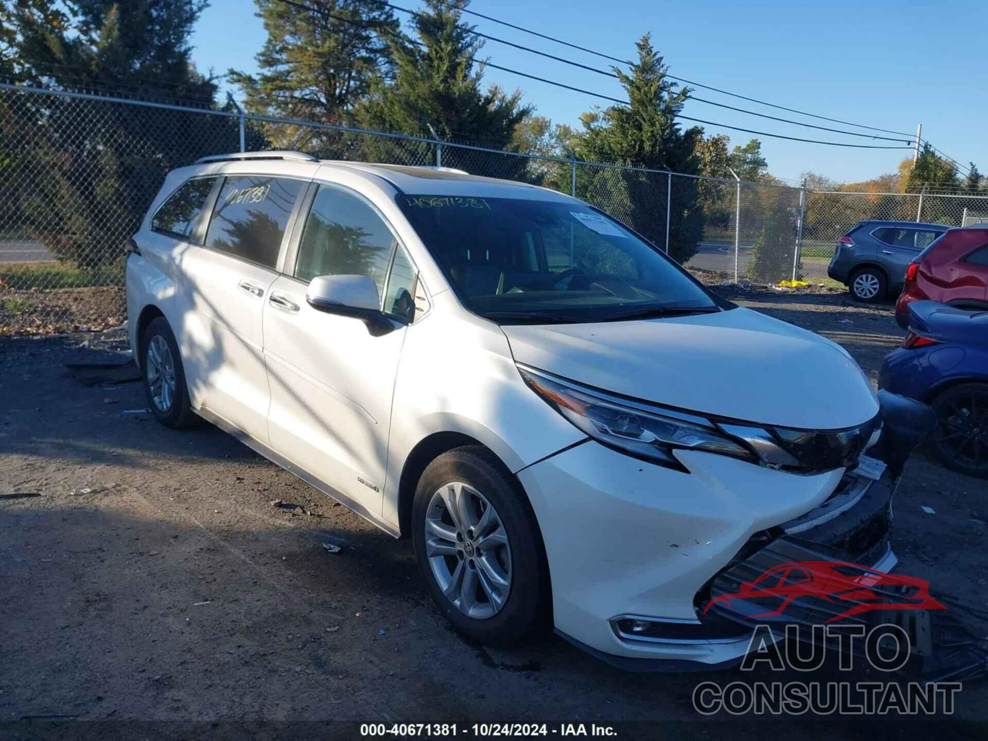 TOYOTA SIENNA 2021 - 5TDESKFC7MS025297