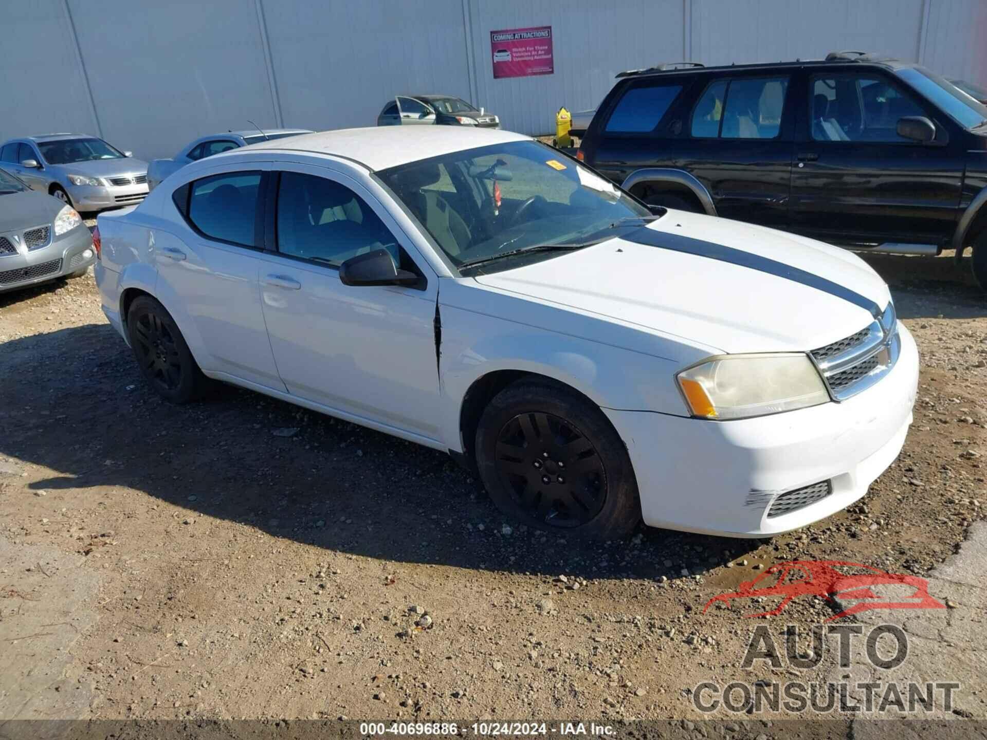 DODGE AVENGER 2012 - 1C3CDZAB7CN325052