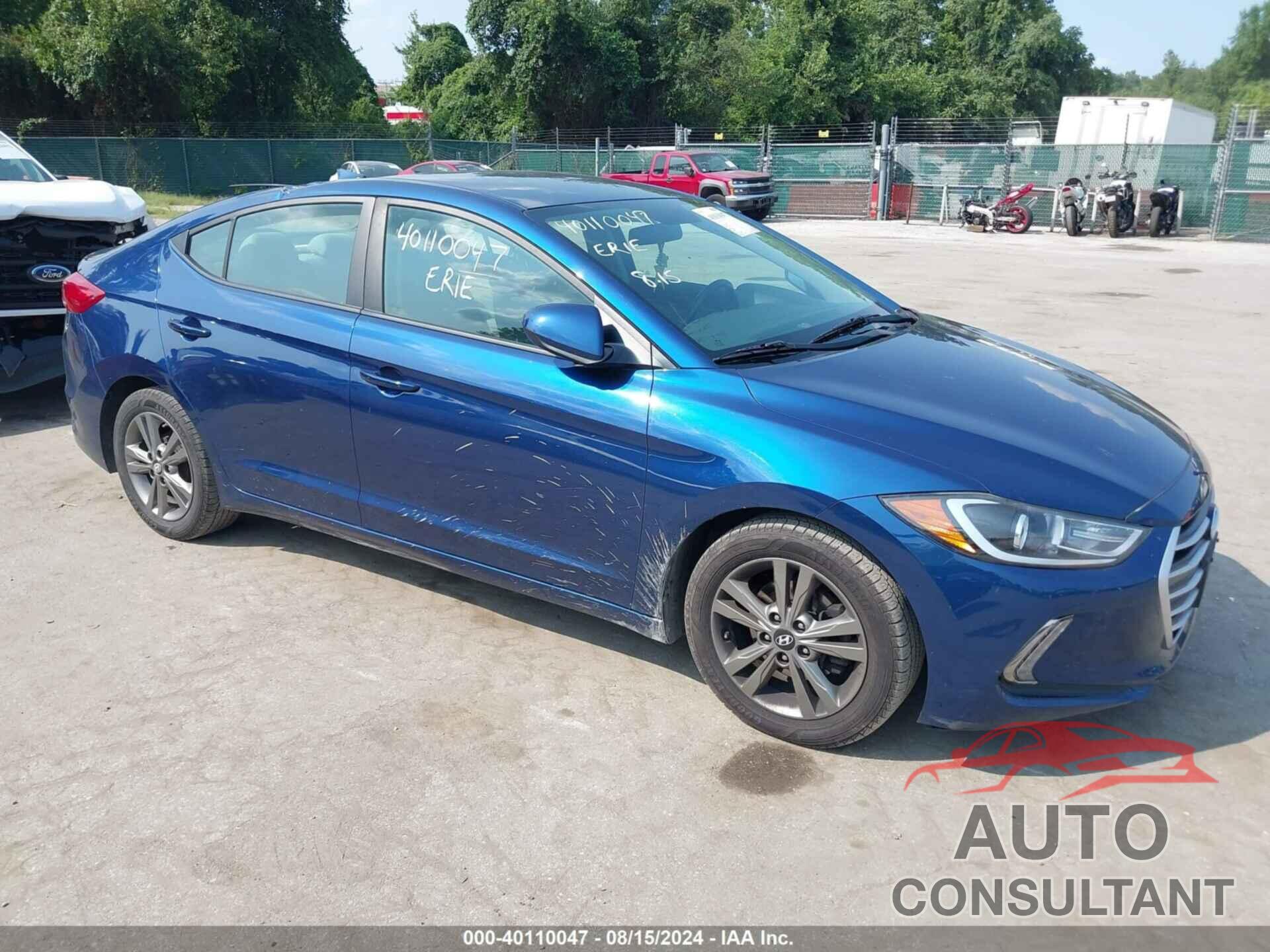 HYUNDAI ELANTRA 2017 - 5NPD84LF8HH074315