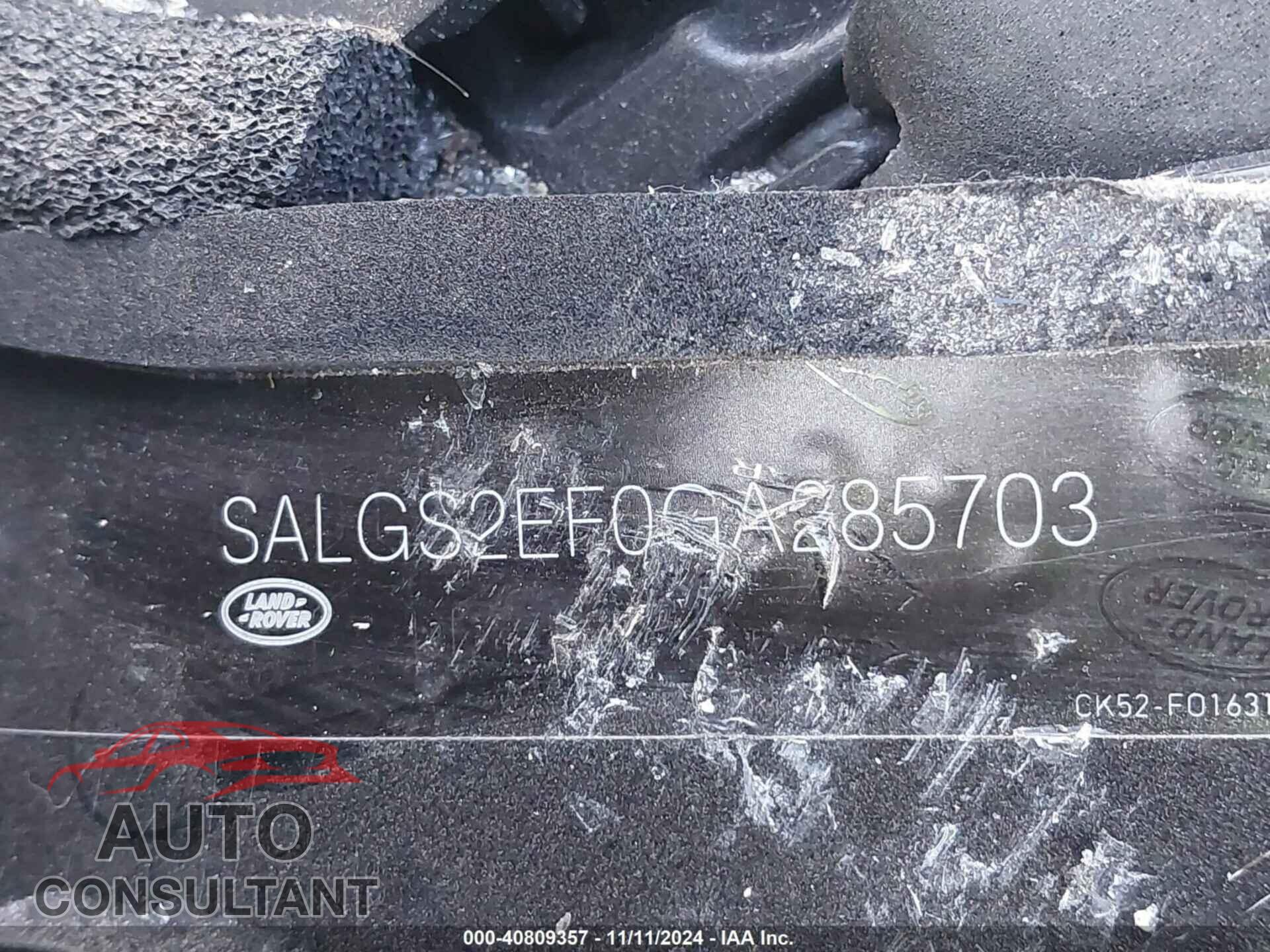 LAND ROVER RANGE ROVER 2016 - SALGS2EF0GA285703