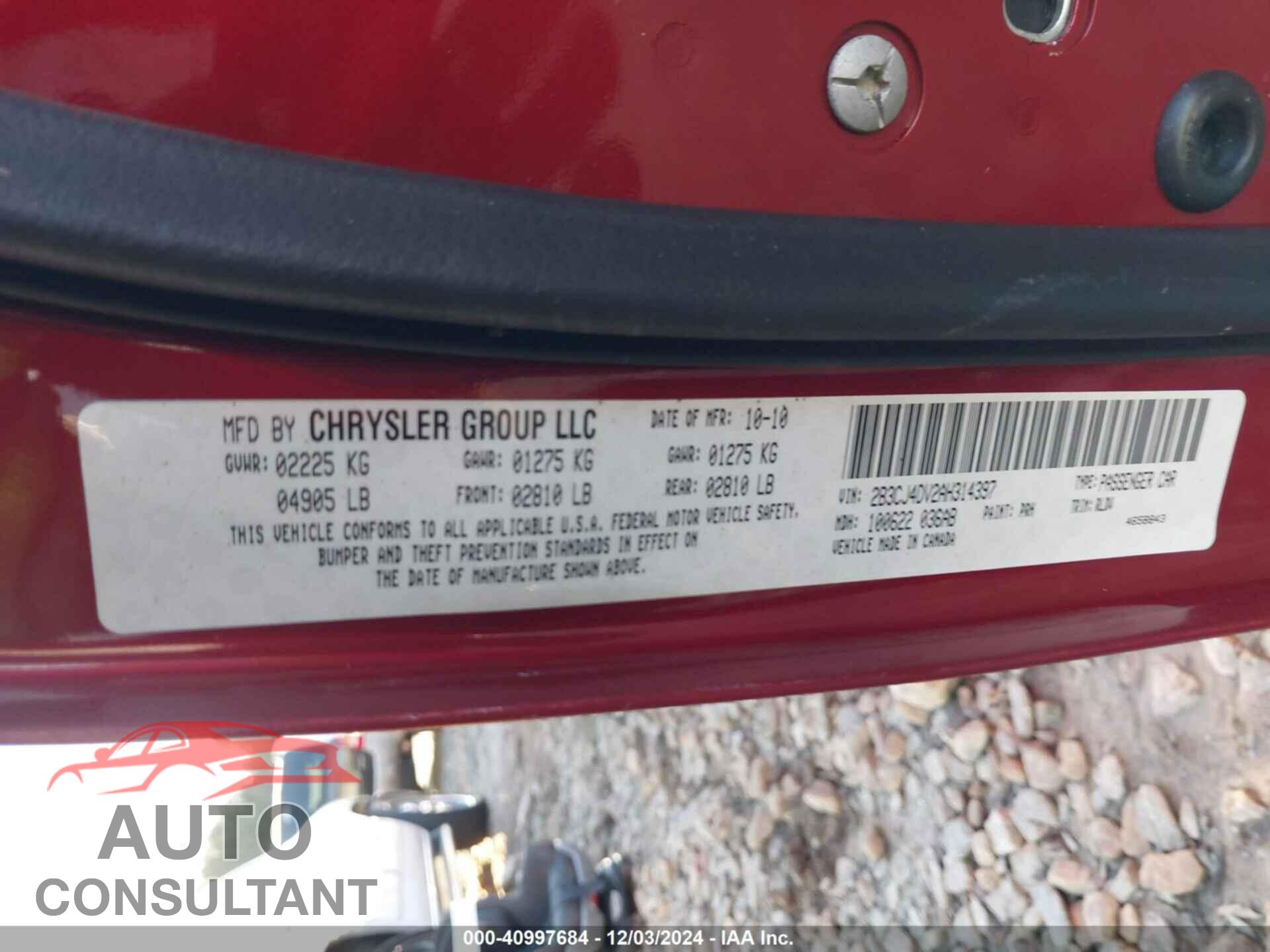 DODGE CHALLENGER 2010 - 2B3CJ4DV2AH314397