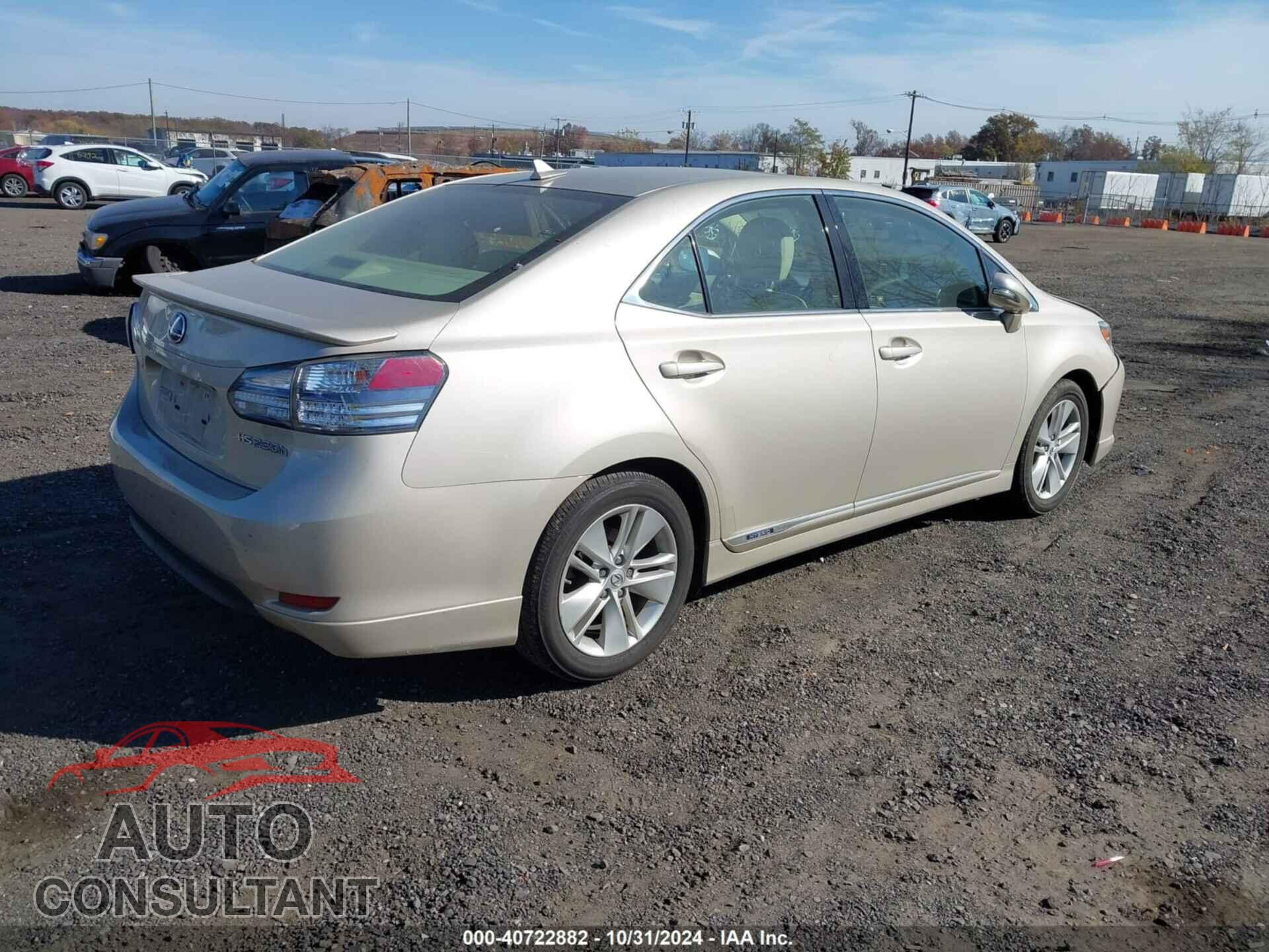LEXUS HS 250H 2011 - JTHBB1BA7B2046445