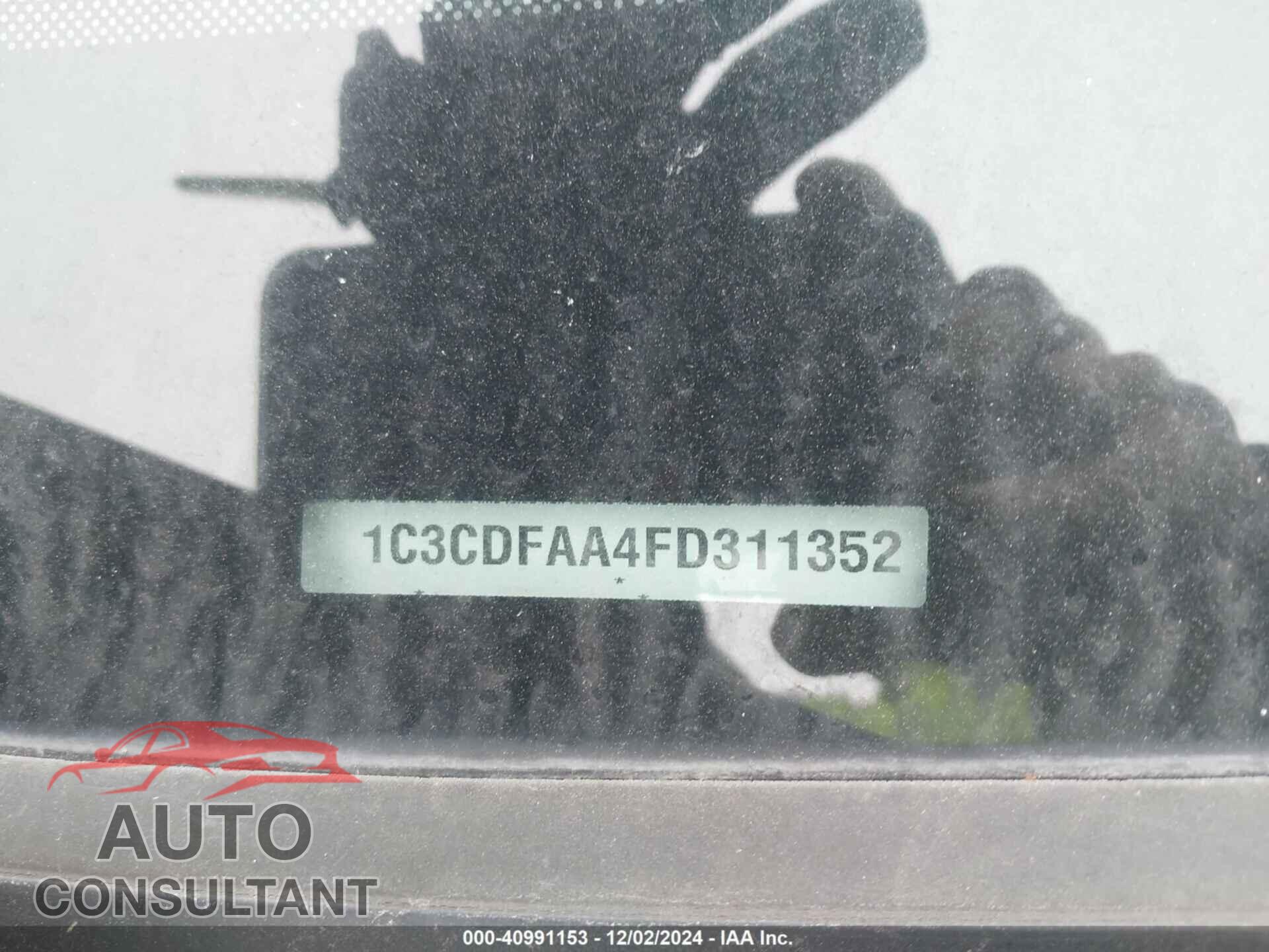 DODGE DART 2015 - 1C3CDFAA4FD311352