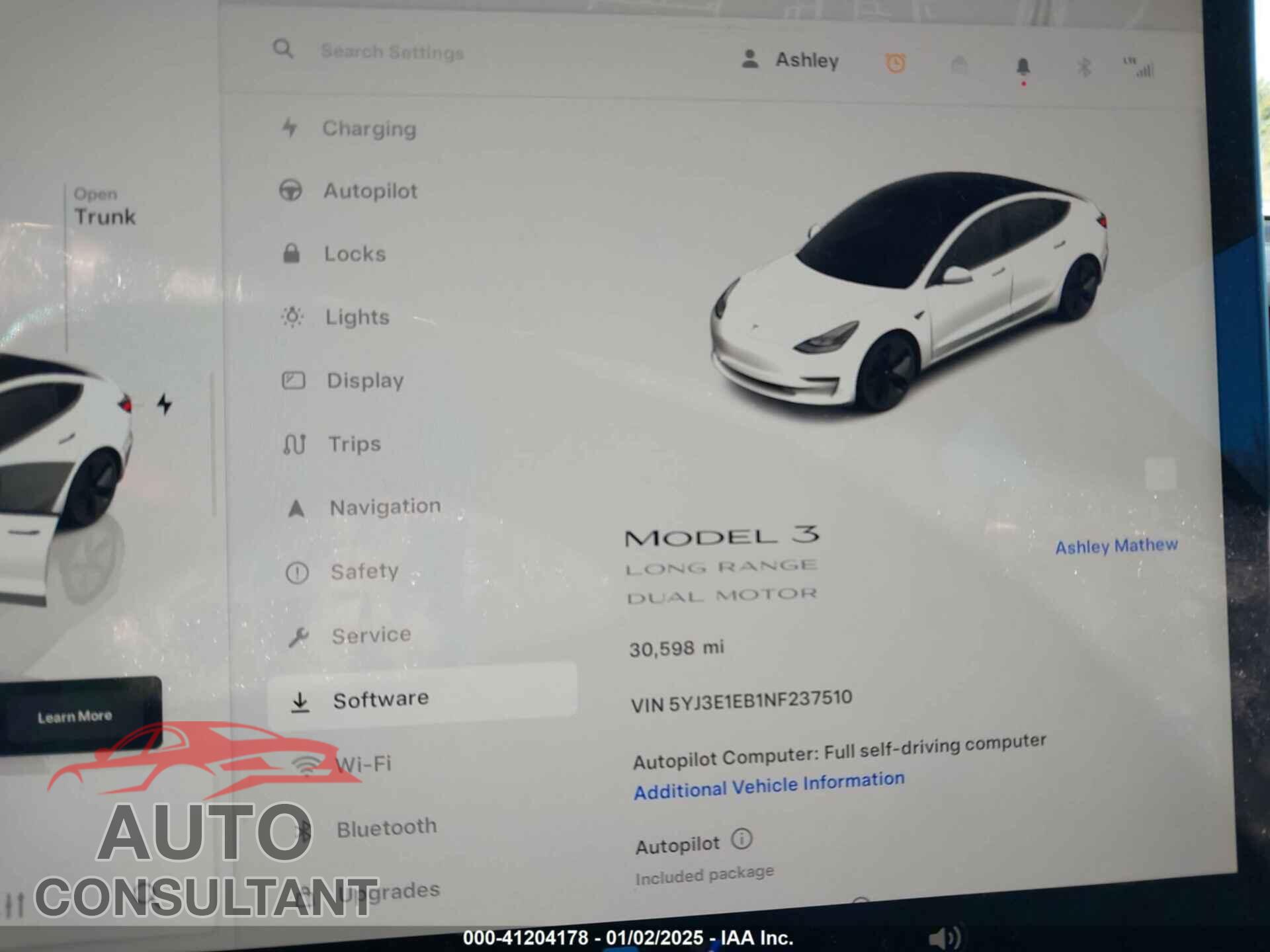 TESLA MODEL 3 2022 - 5YJ3E1EB1NF237510