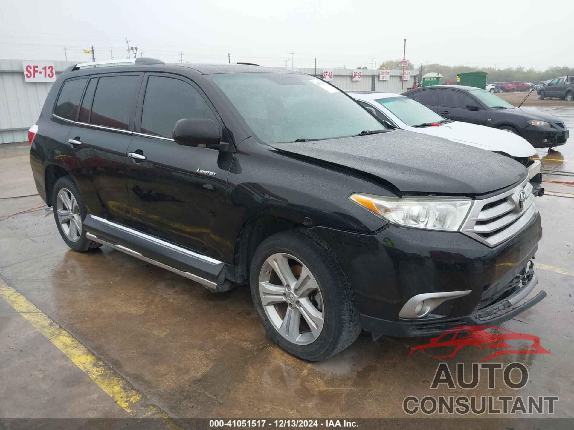 TOYOTA HIGHLANDER 2013 - 5TDYK3EH6DS119669