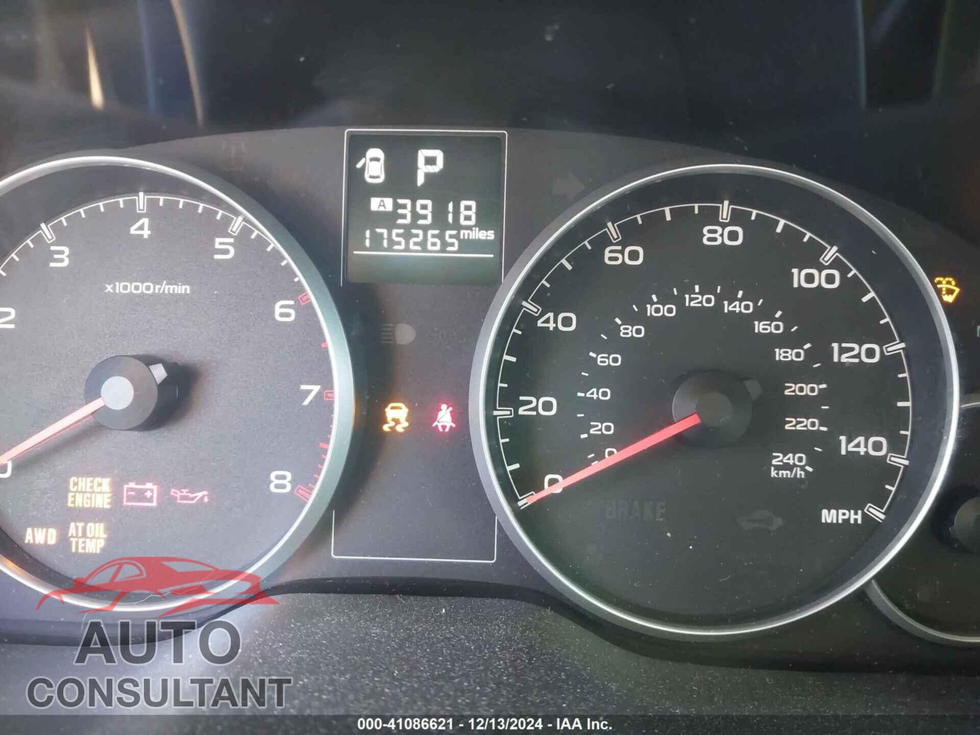 SUBARU OUTBACK 2014 - 4S4BRCCC9E3328721