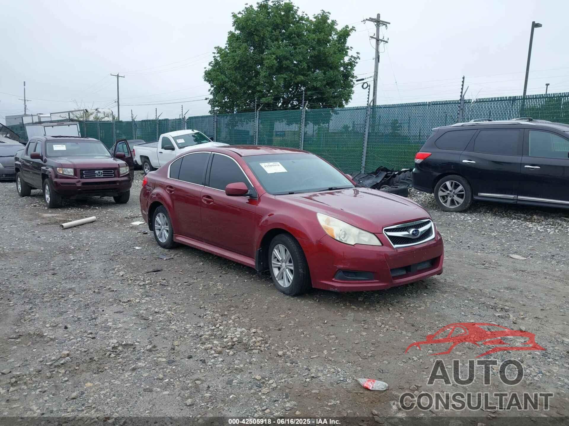 SUBARU LEGACY 2011 - 4S3BMBC62B3220749