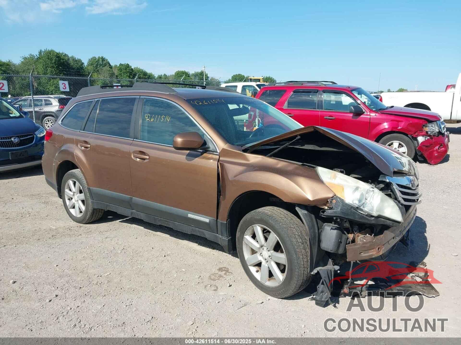 SUBARU OUTBACK 2012 - 4S4BRBGC5C3238628