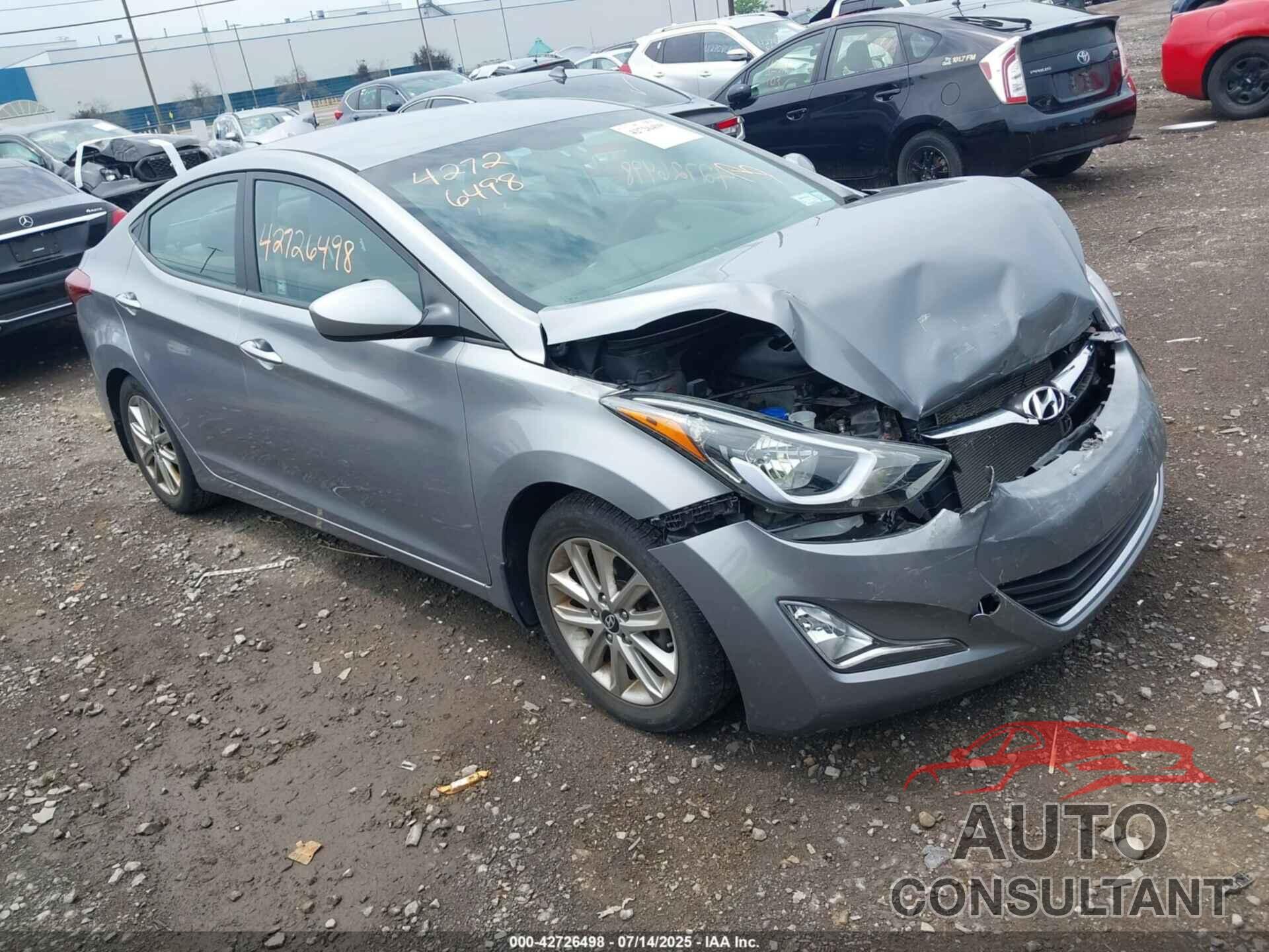 HYUNDAI ELANTRA 2015 - KMHDH4AE2FU387661