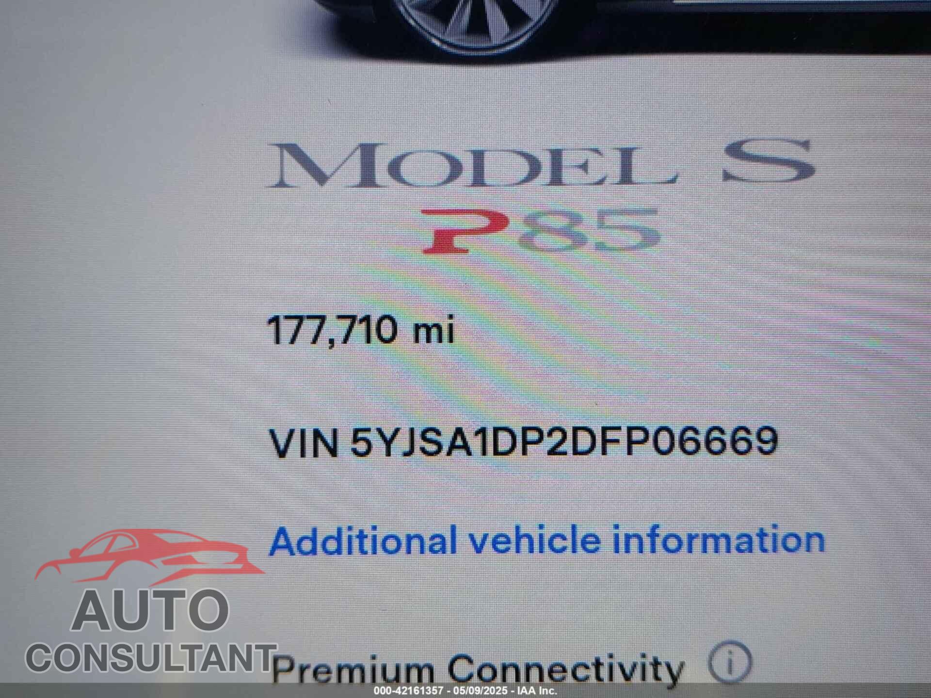 TESLA MODEL S 2013 - 5YJSA1DP2DFP06669