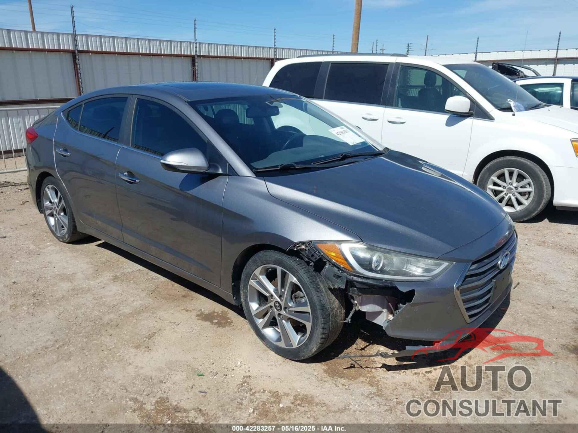 HYUNDAI ELANTRA 2017 - KMHD84LF4HU173361