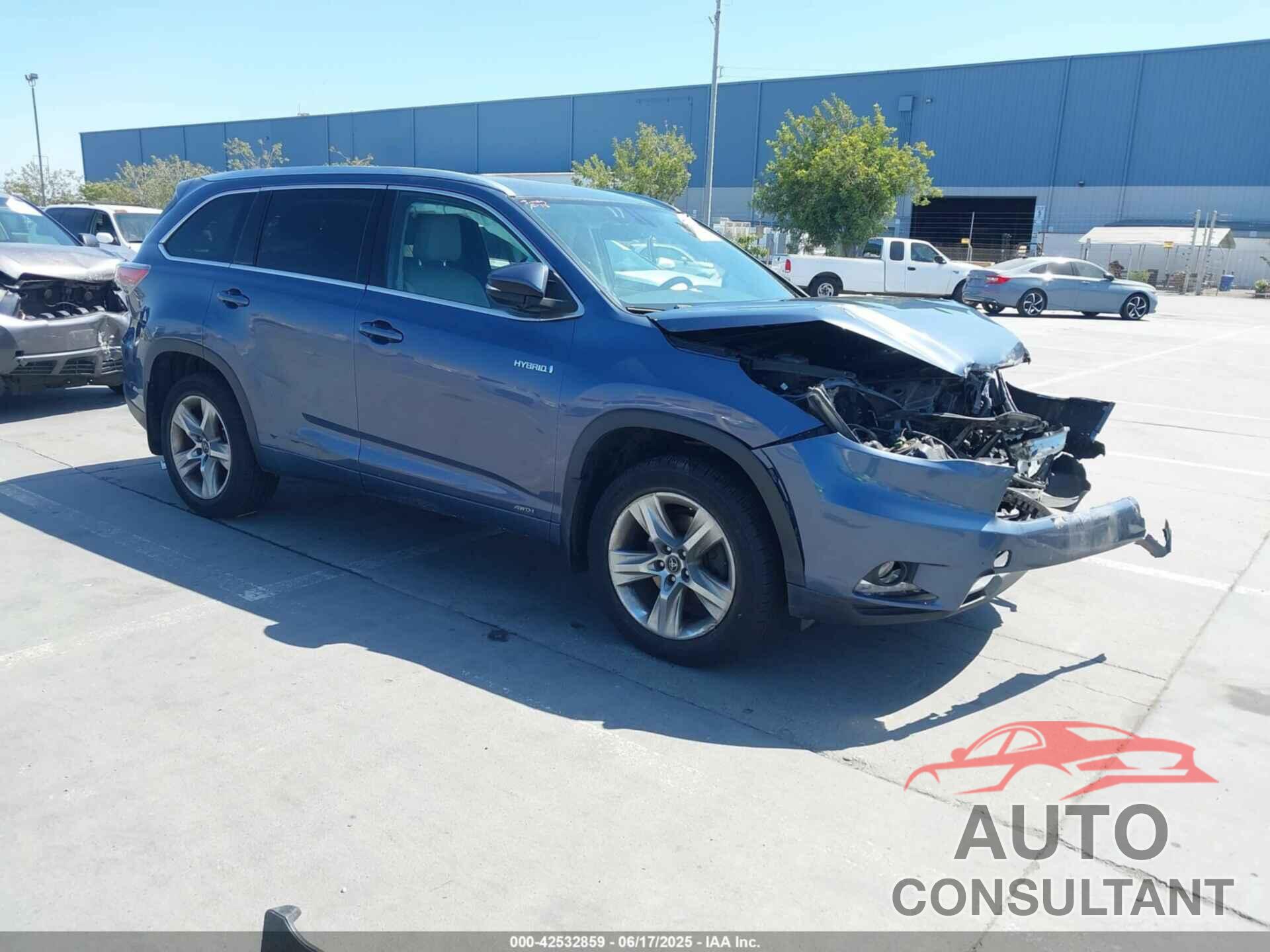 TOYOTA HIGHLANDER HYBRID 2016 - 5TDDCRFH8GS019736