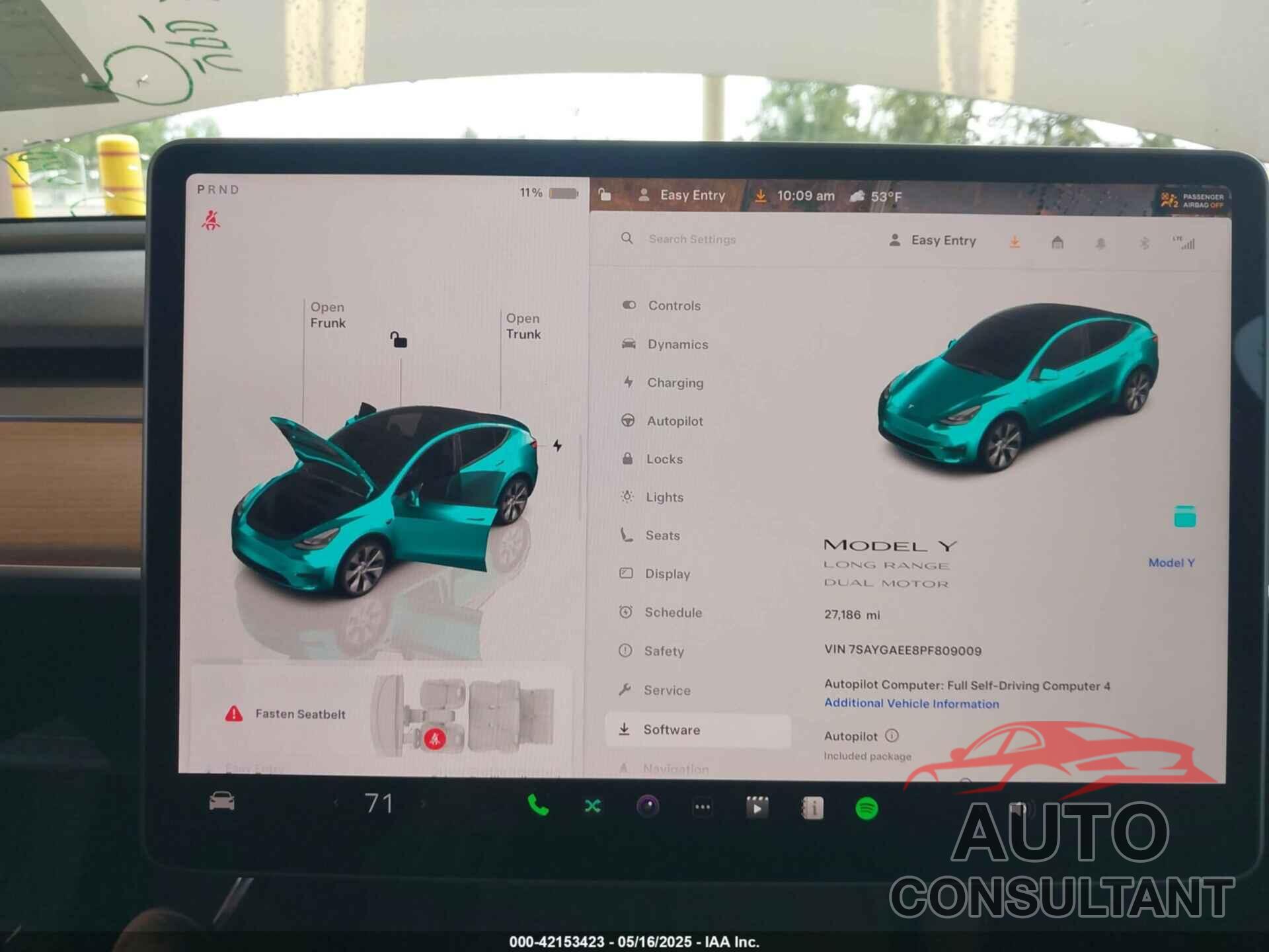 TESLA MODEL Y 2023 - 7SAYGAEE8PF809009